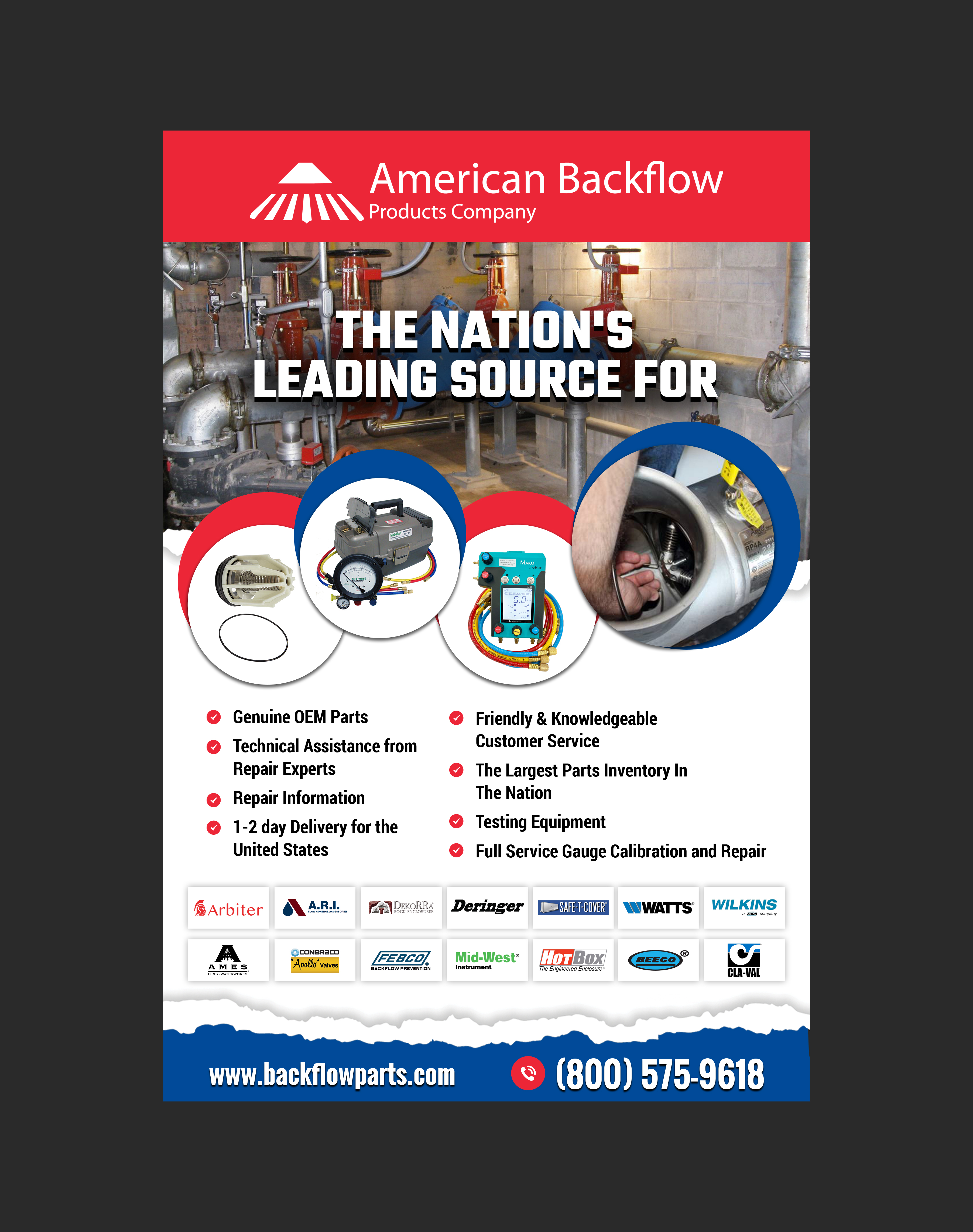 Diseño de Flyer por Creations Box 2015 para American Backflow Products Company | Diseño #36830487