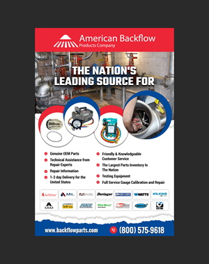Diseño de Flyer por Creations Box 2015 para American Backflow Products Company | Diseño #36830487