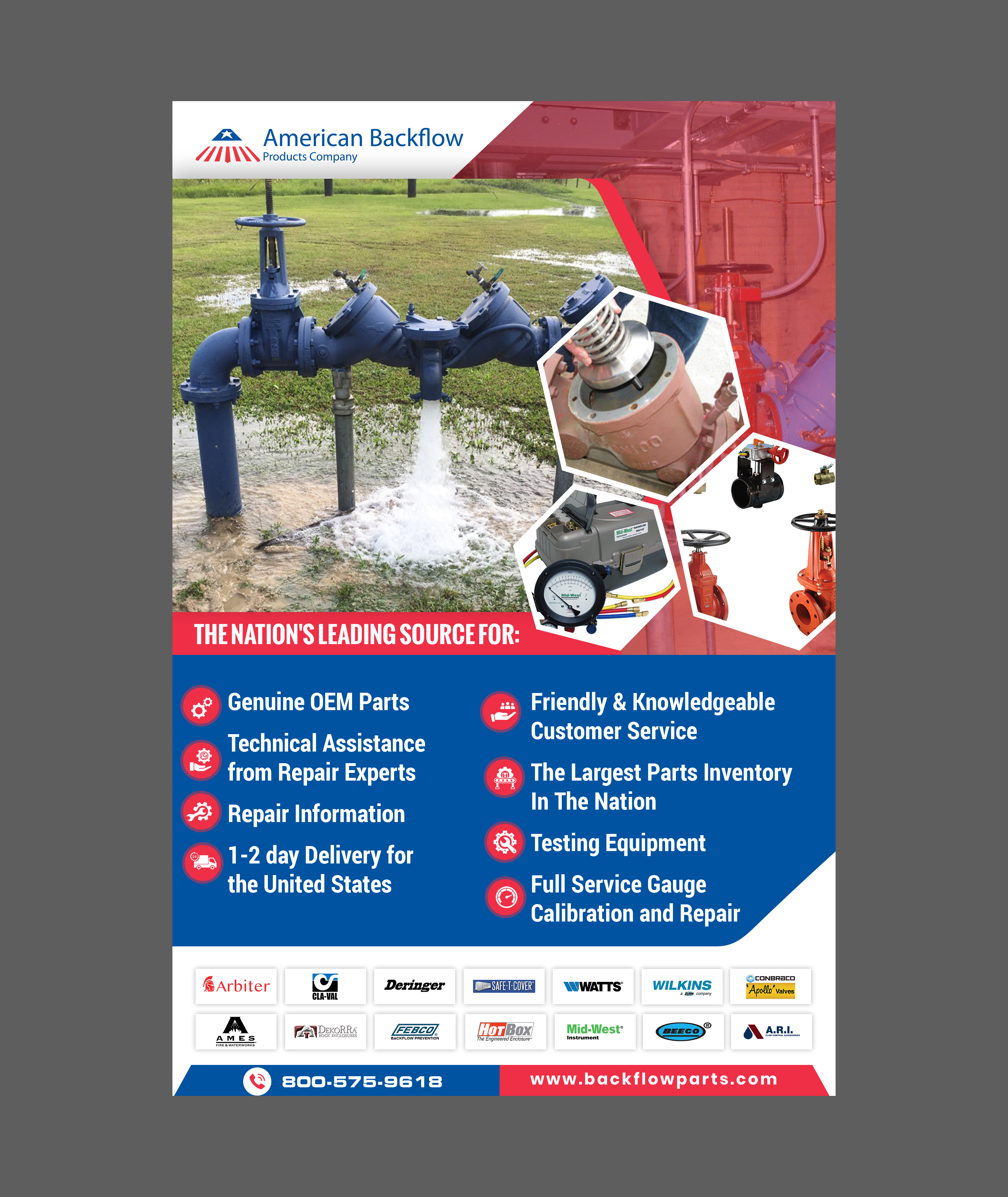 Flyer-Design von Creations Box 2015 für American Backflow Products Company | Design #36835651