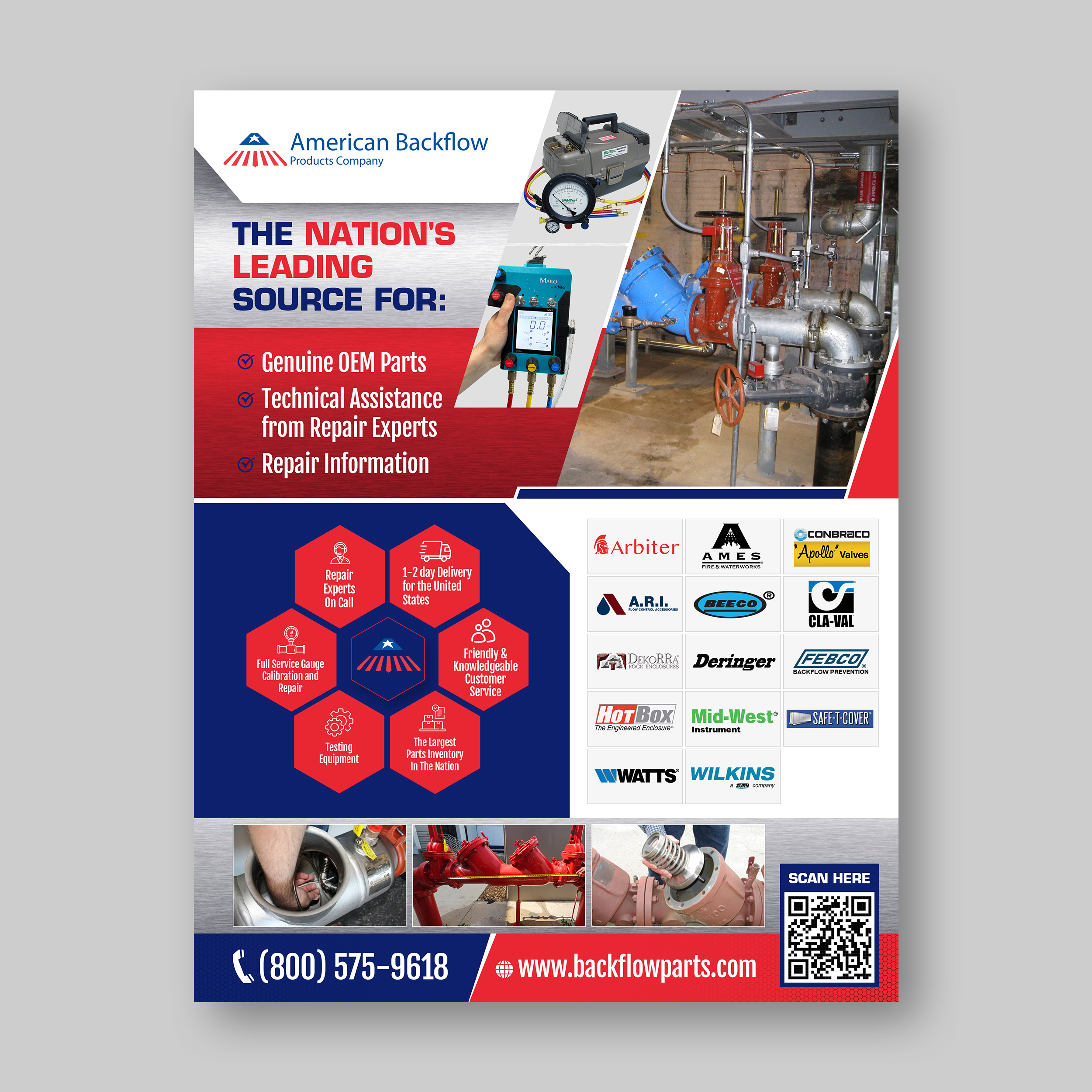 Flyer Design by 123graphics for American Backflow Products Company | Design #36830531