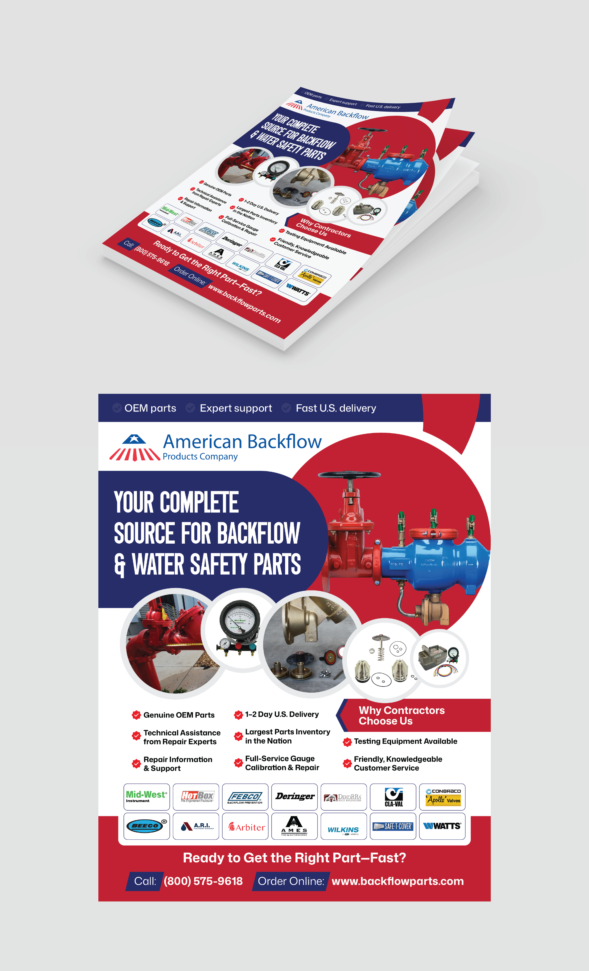 Flyer Design by Benson M. for American Backflow Products Company | Design #36860537