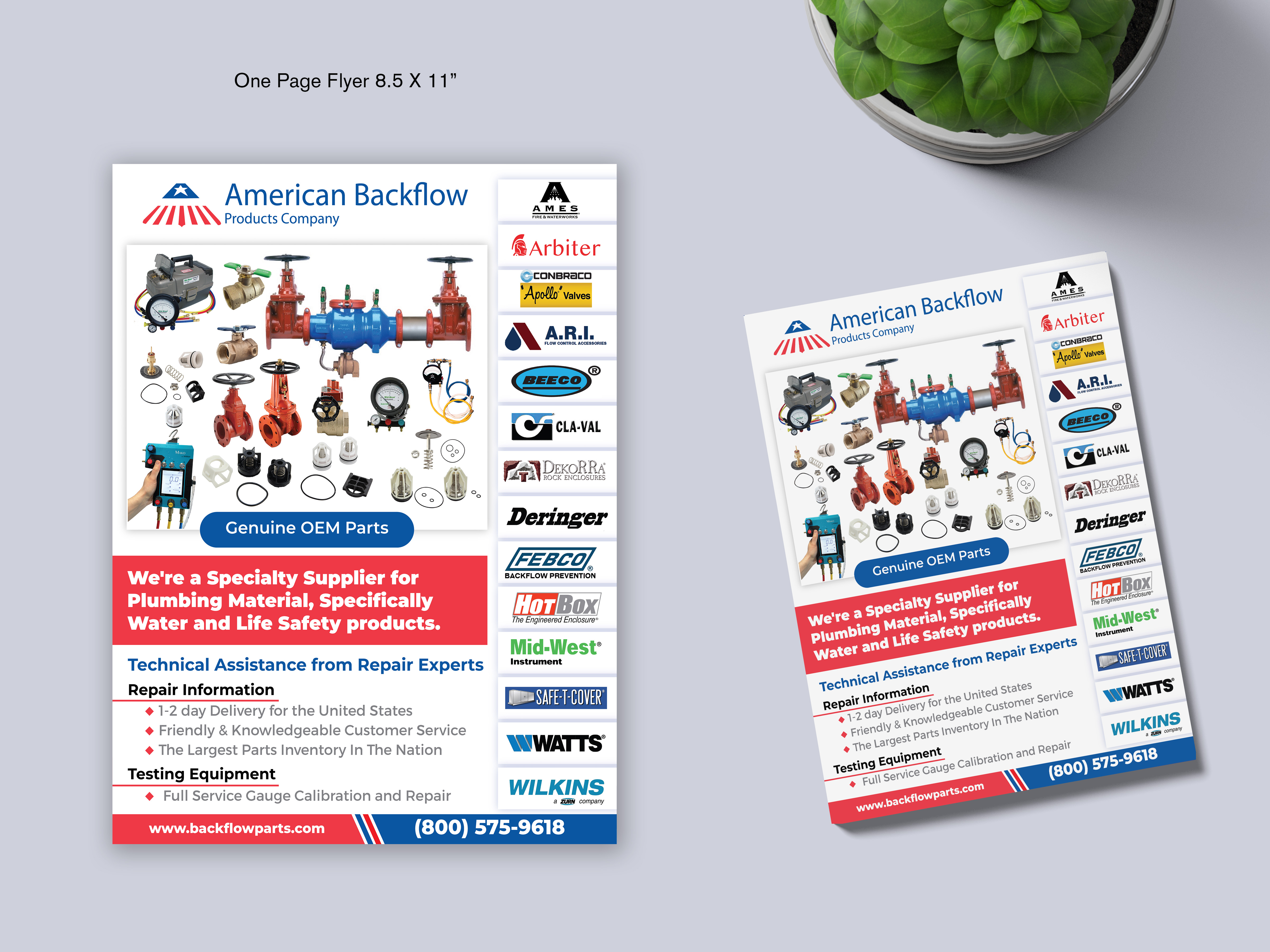 Diseño de Flyer por Impressive Designs para American Backflow Products Company | Diseño #36834787