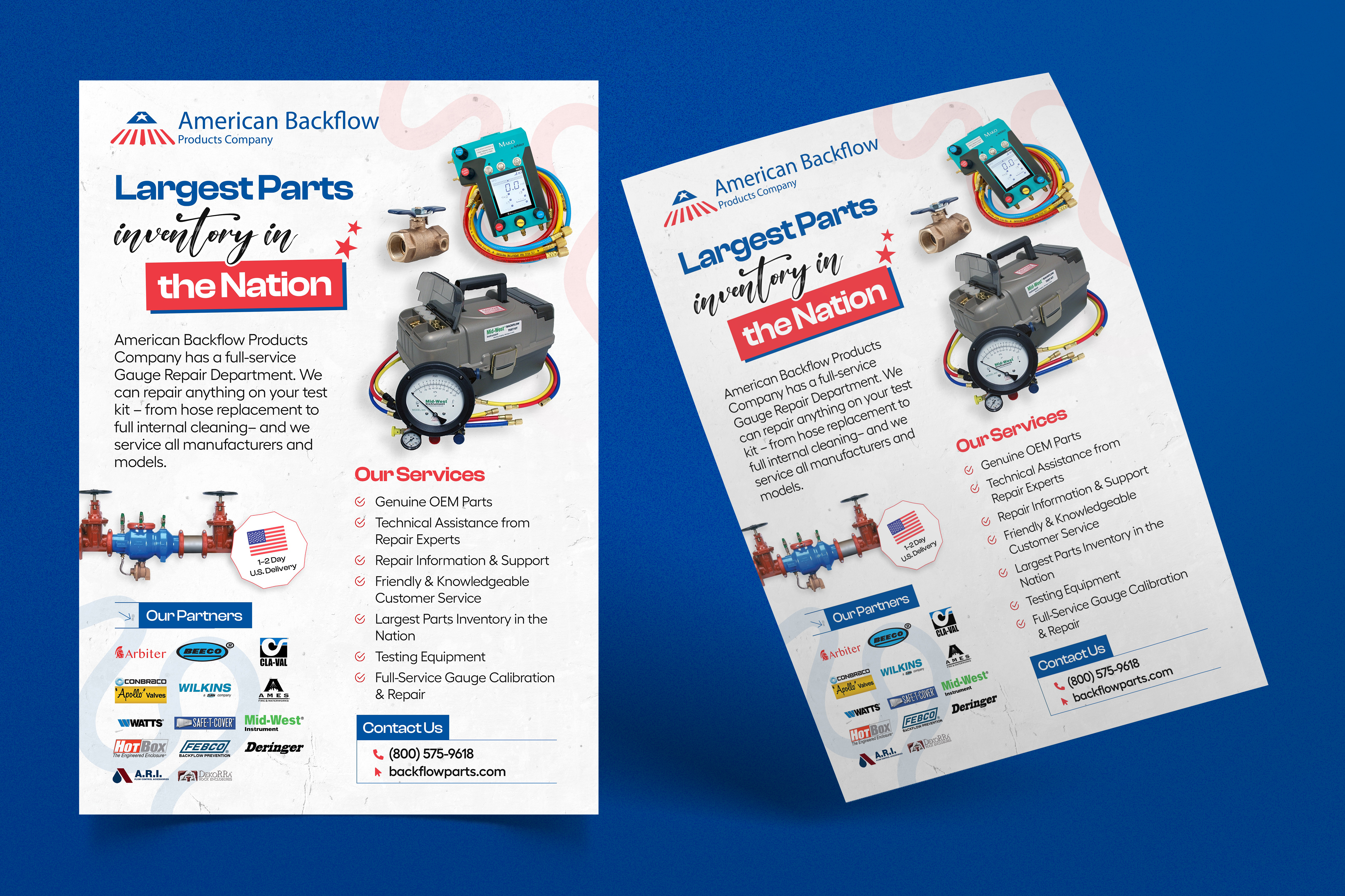 Diseño de Flyer por Graphic Guy para American Backflow Products Company | Diseño #36836439