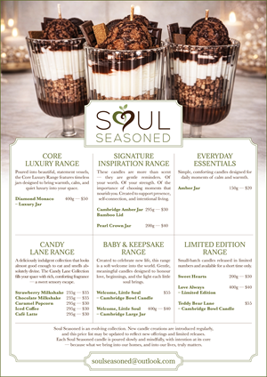 Diseño de Brochure por MarkoE para Soul Seasoned | Diseño: #36836524