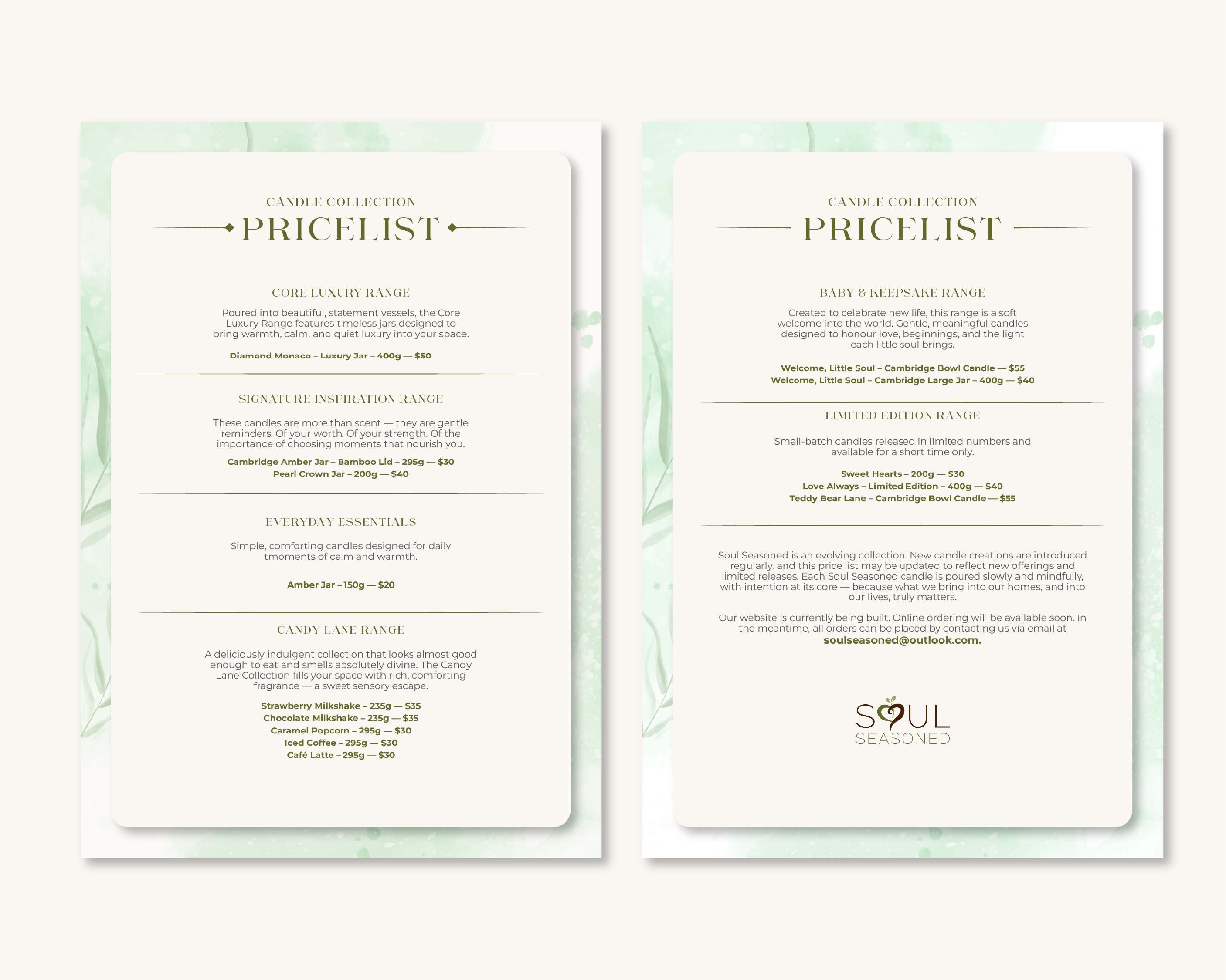 Diseño de Brochure por zero creative para Soul Seasoned | Diseño #36836636