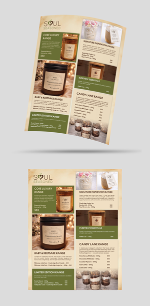 Diseño de Brochure por Talha Ahmad para Soul Seasoned | Diseño: #36840056