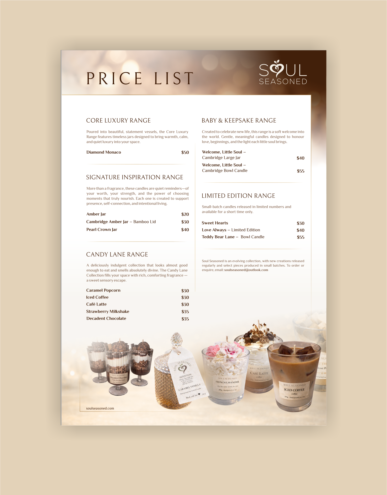 Diseño de Brochure por *mary para Soul Seasoned | Diseño #36841737