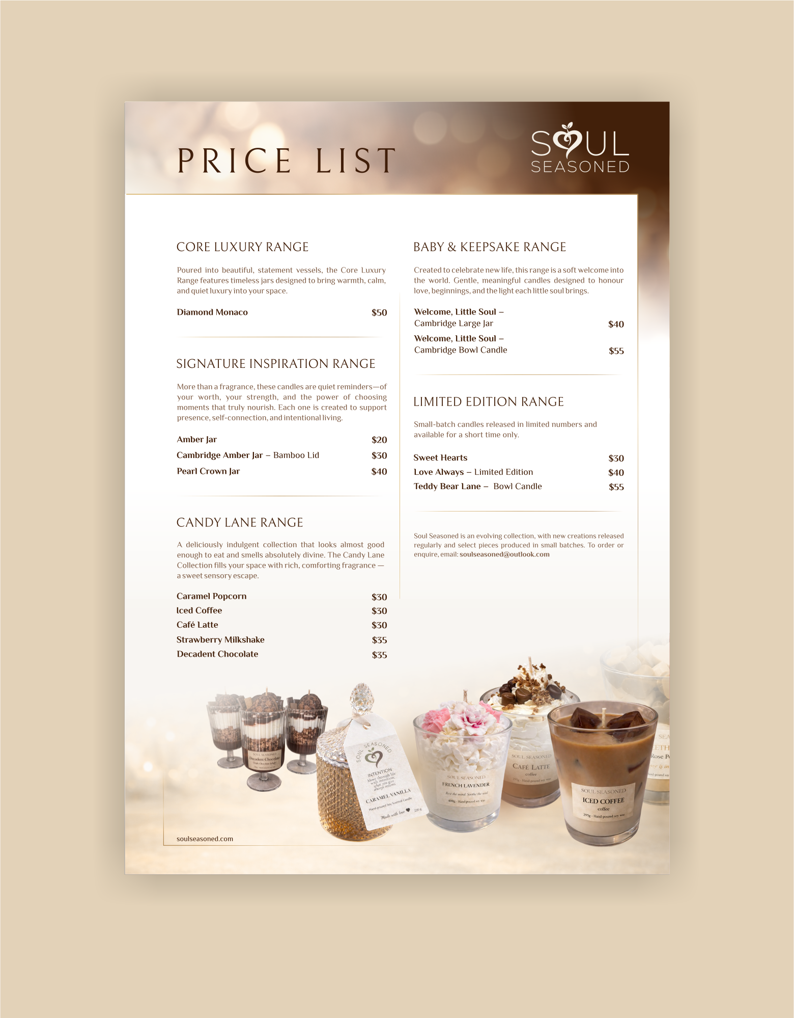 Diseño de Brochure por *mary para Soul Seasoned | Diseño #36841738