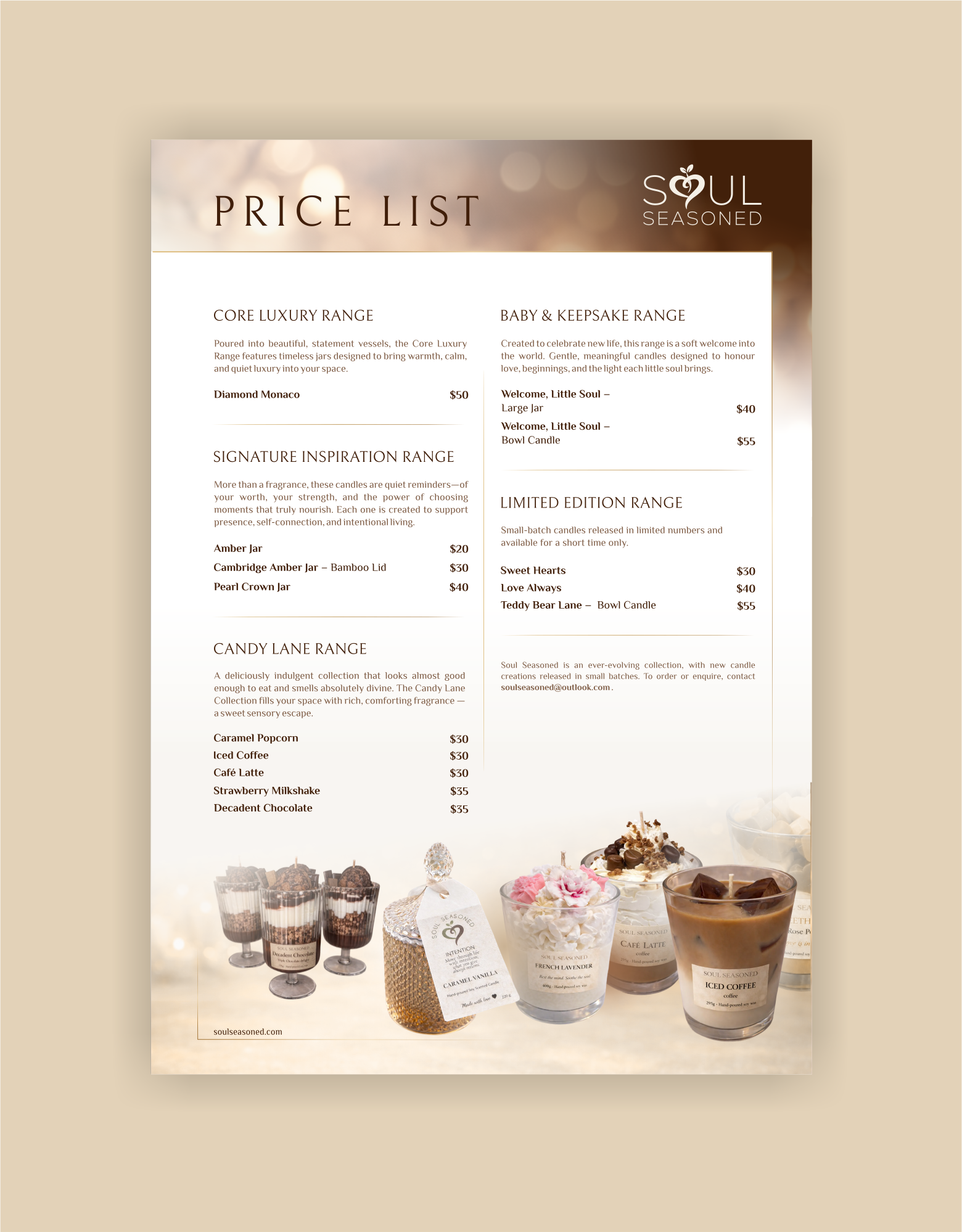 Diseño de Brochure por *mary para Soul Seasoned | Diseño #36843120