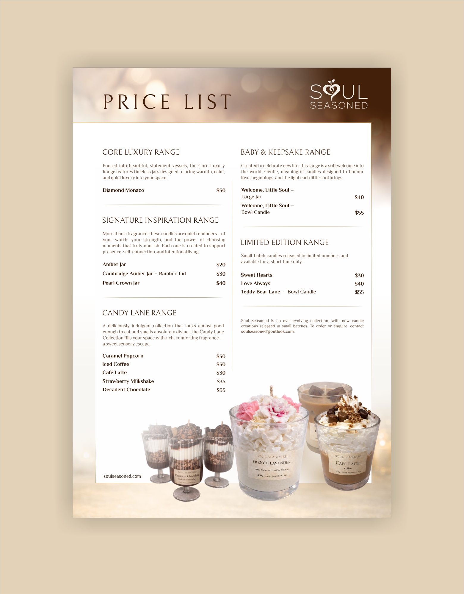 Diseño de Brochure por *mary para Soul Seasoned | Diseño #36843121