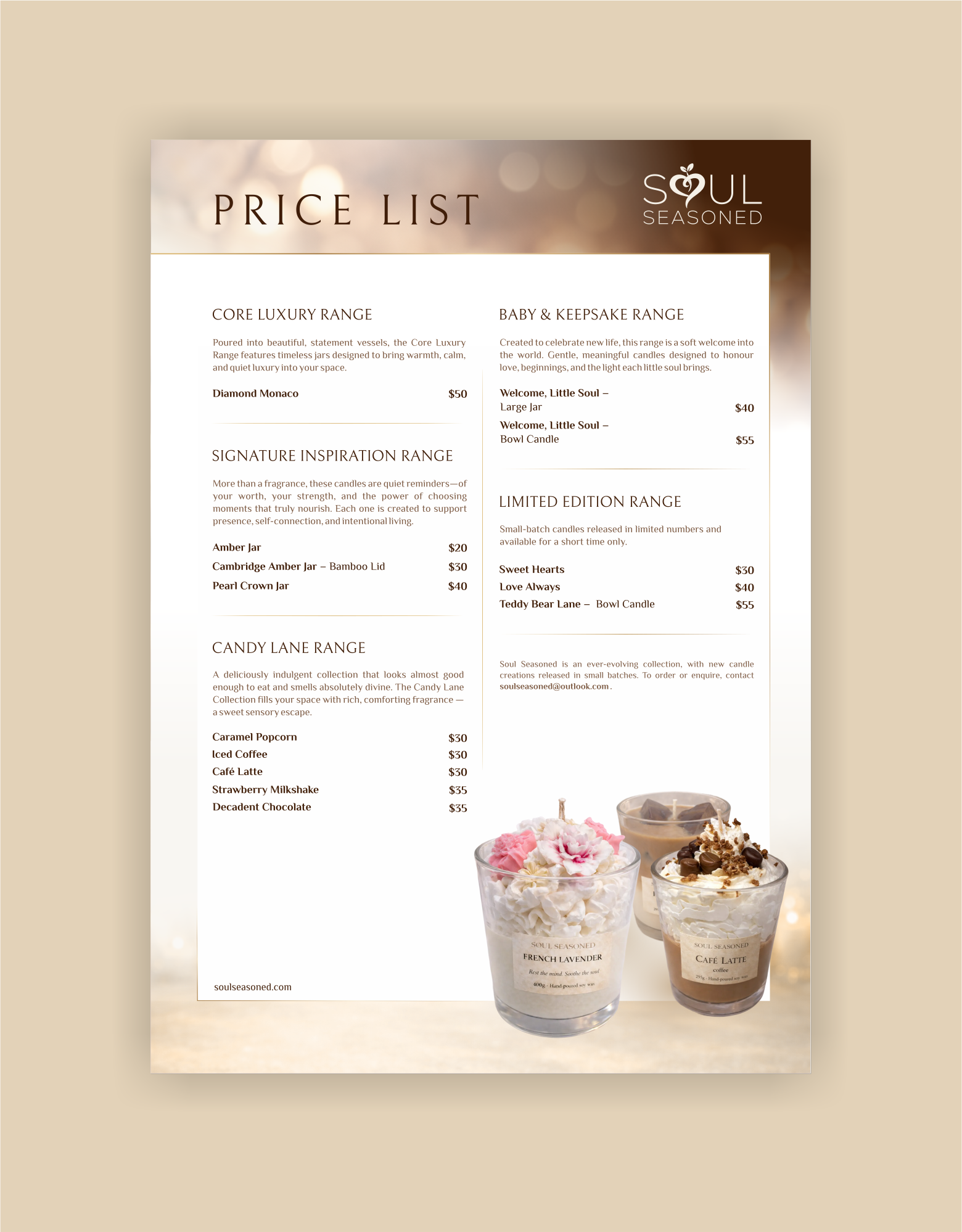 Diseño de Brochure por *mary para Soul Seasoned | Diseño #36843122