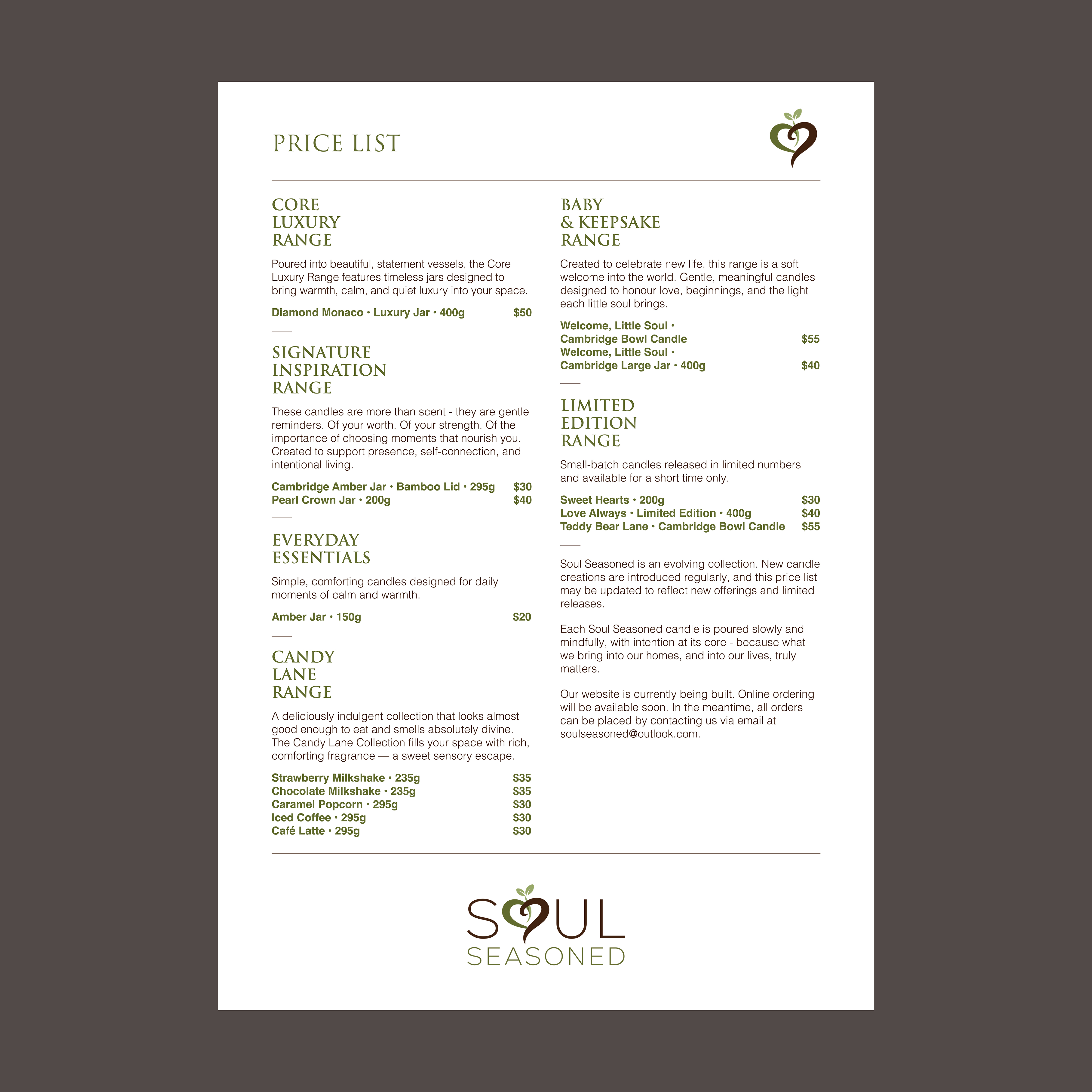 Diseño de Brochure por Tony 81 para Soul Seasoned | Diseño #36836888