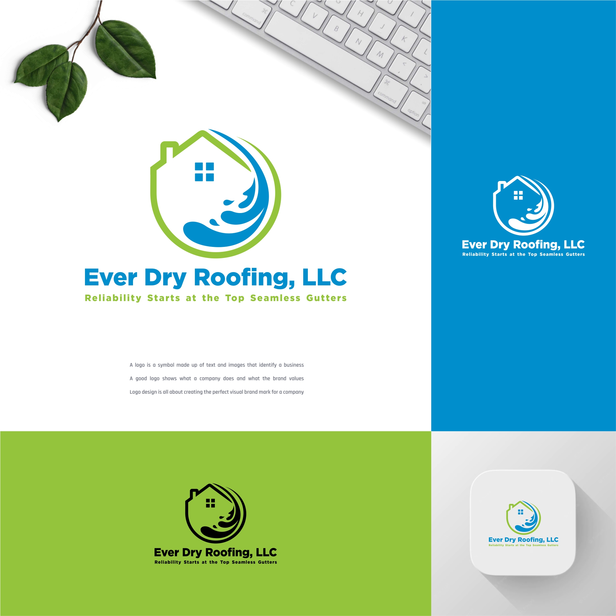 Logo Design by Dembol 2 for Ever Dry Roofing LLC | Design #36846433