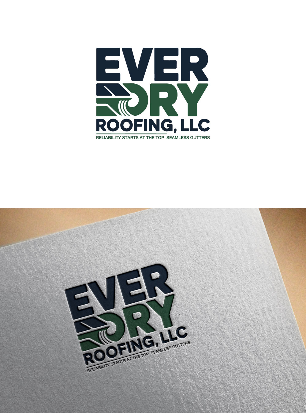 Logo Design by KING JM for Ever Dry Roofing LLC | Design #36838787