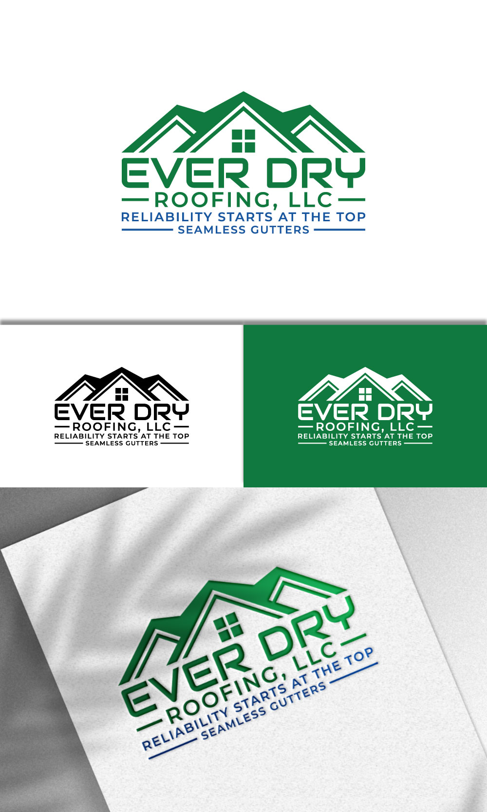 Logo Design by loveqis for Ever Dry Roofing LLC | Design #36838808