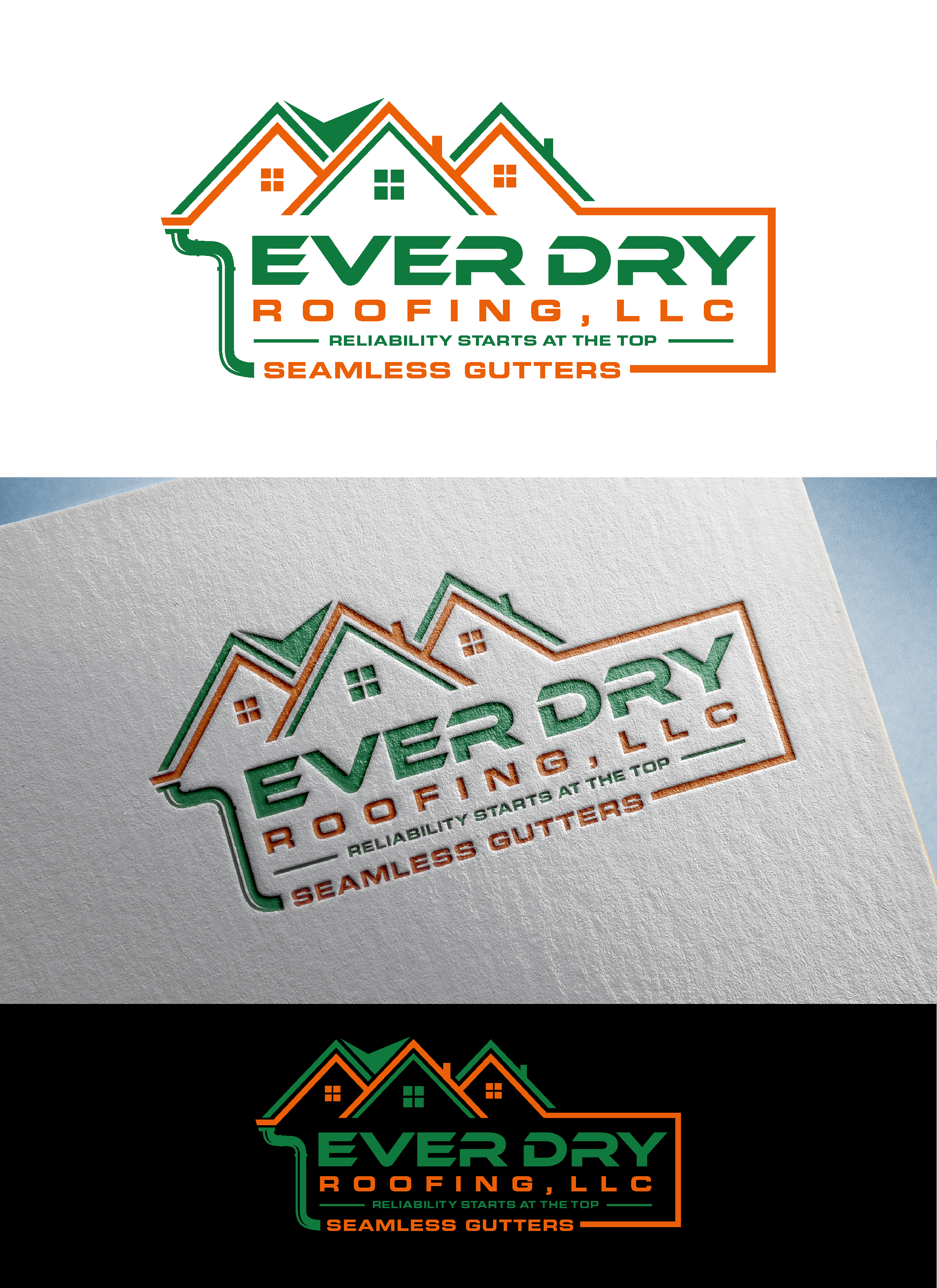 Logo Design by Mozez32 for Ever Dry Roofing LLC | Design #36874138
