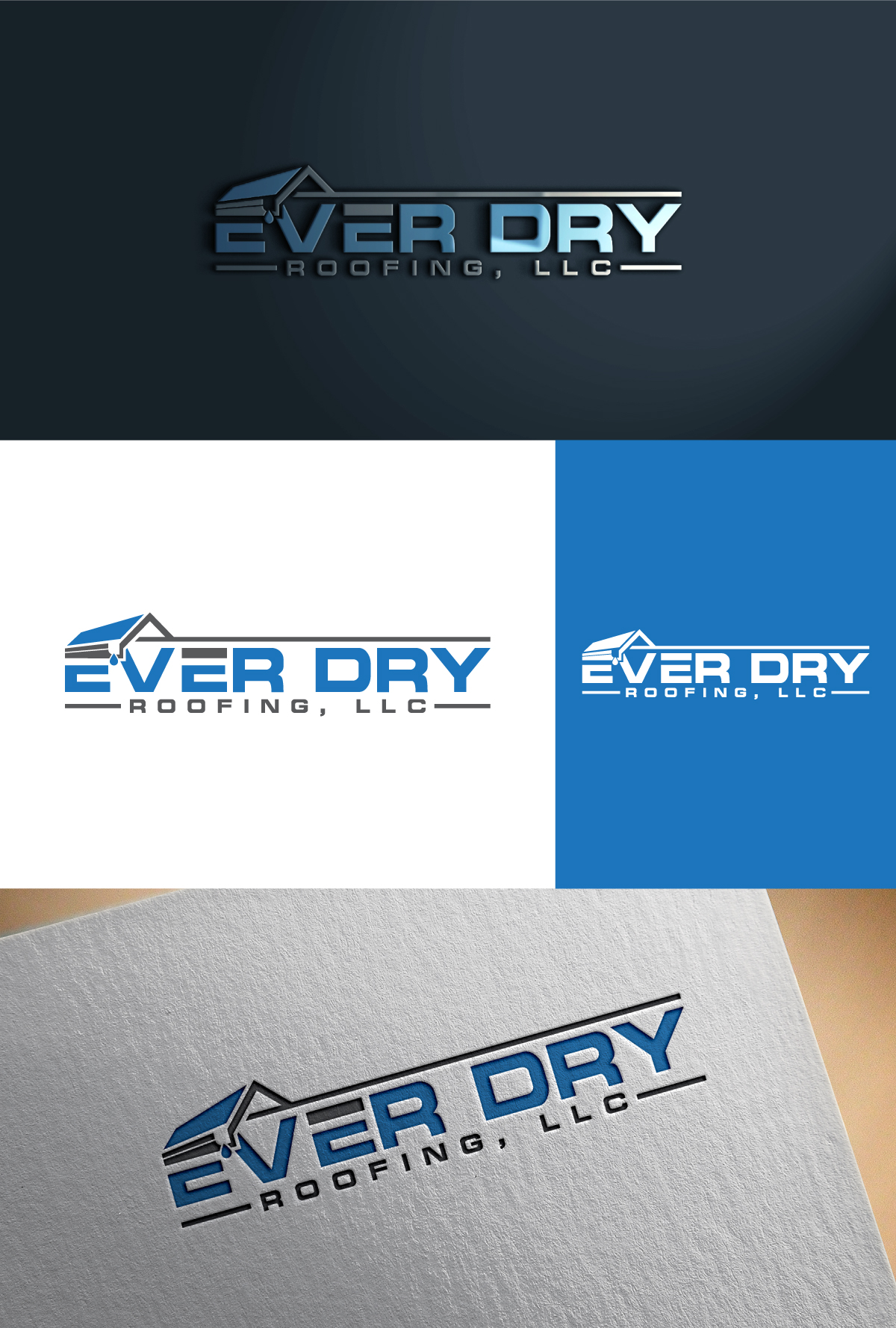 Logo Design by ThemeBoss for Ever Dry Roofing LLC | Design #36841328