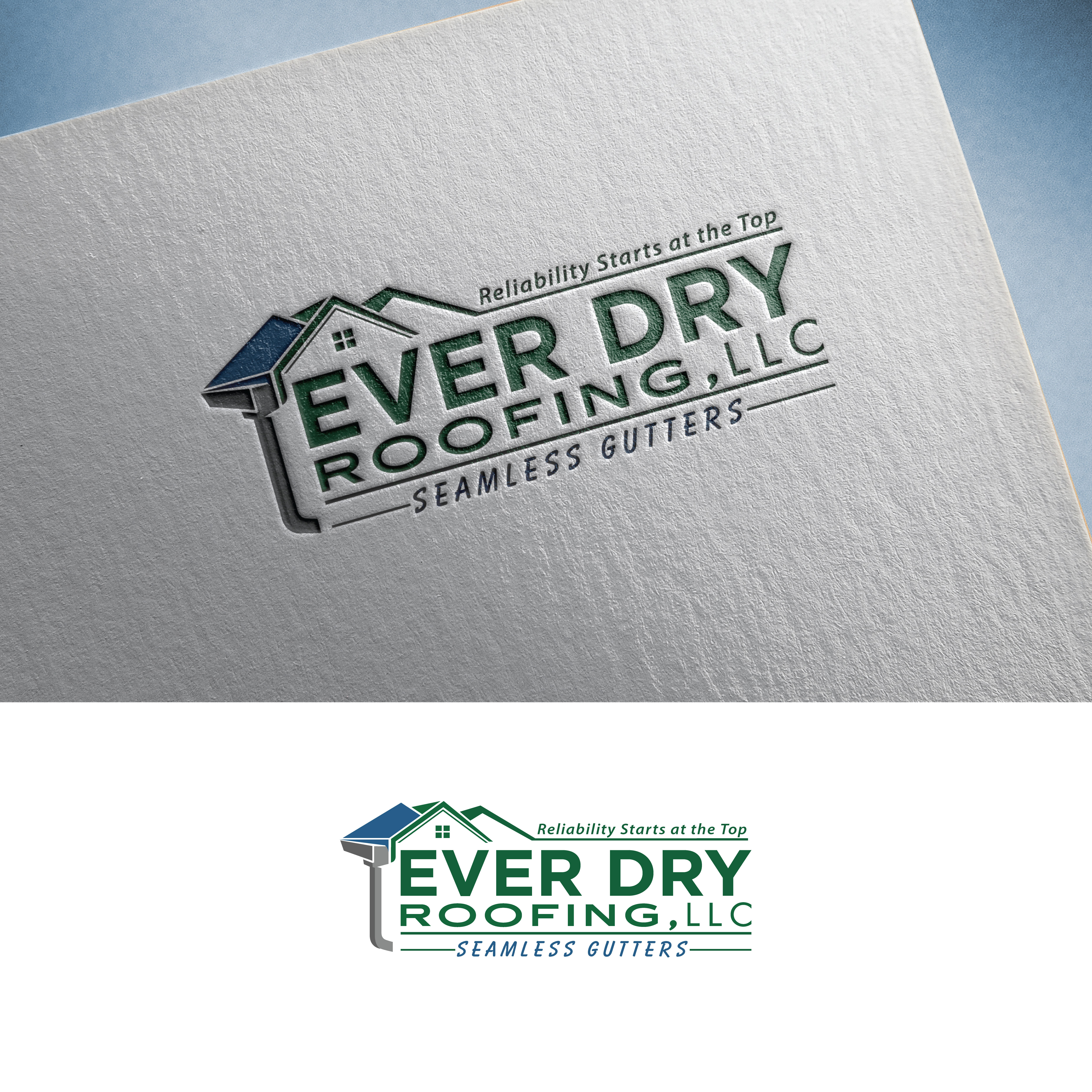 Logo Design by ainee4 for Ever Dry Roofing LLC | Design #36840219