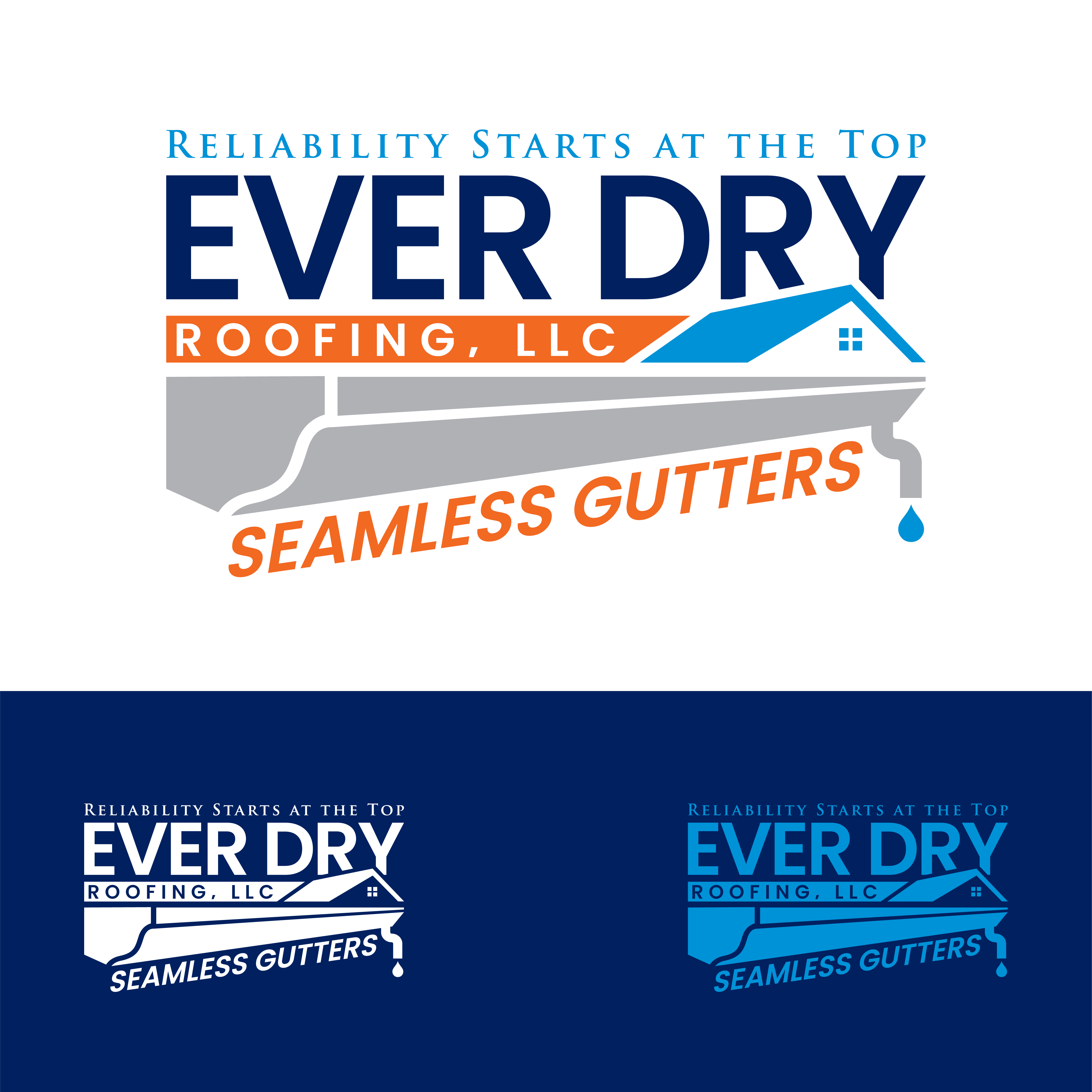 Logo Design by John Mark Arts for Ever Dry Roofing LLC | Design #36839210