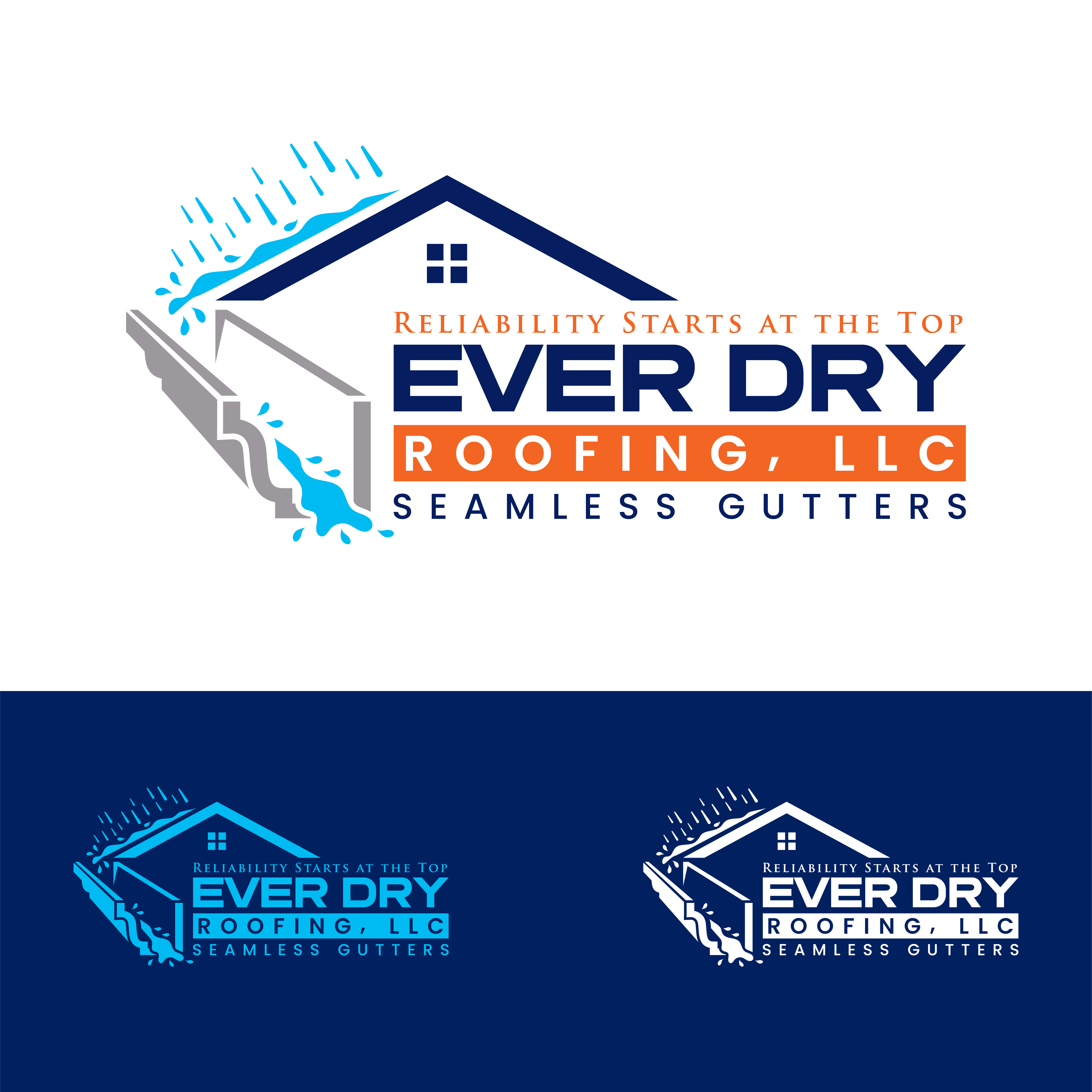 Logo Design by John Mark Arts for Ever Dry Roofing LLC | Design #36840427