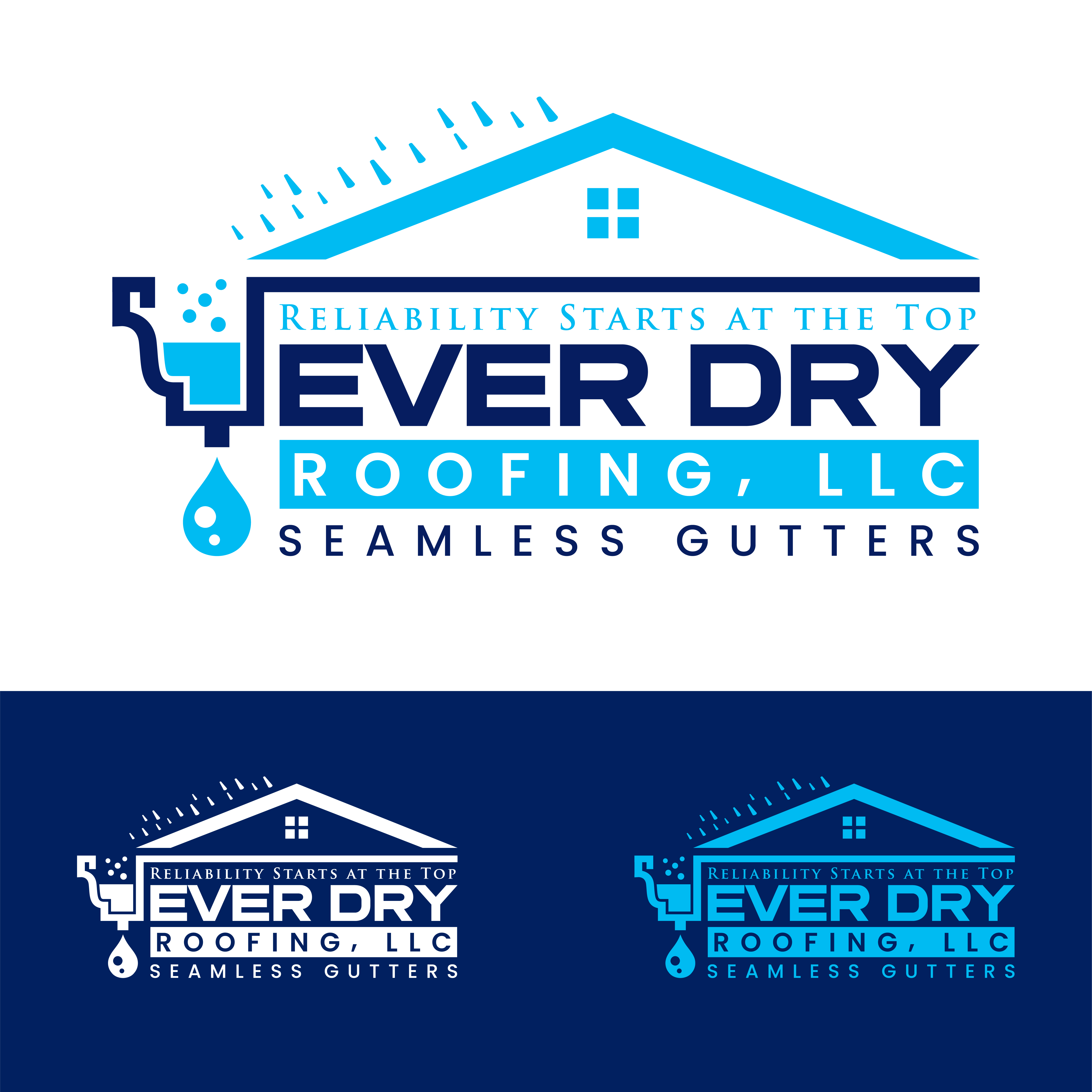 Logo Design by John Mark Arts for Ever Dry Roofing LLC | Design #36840518