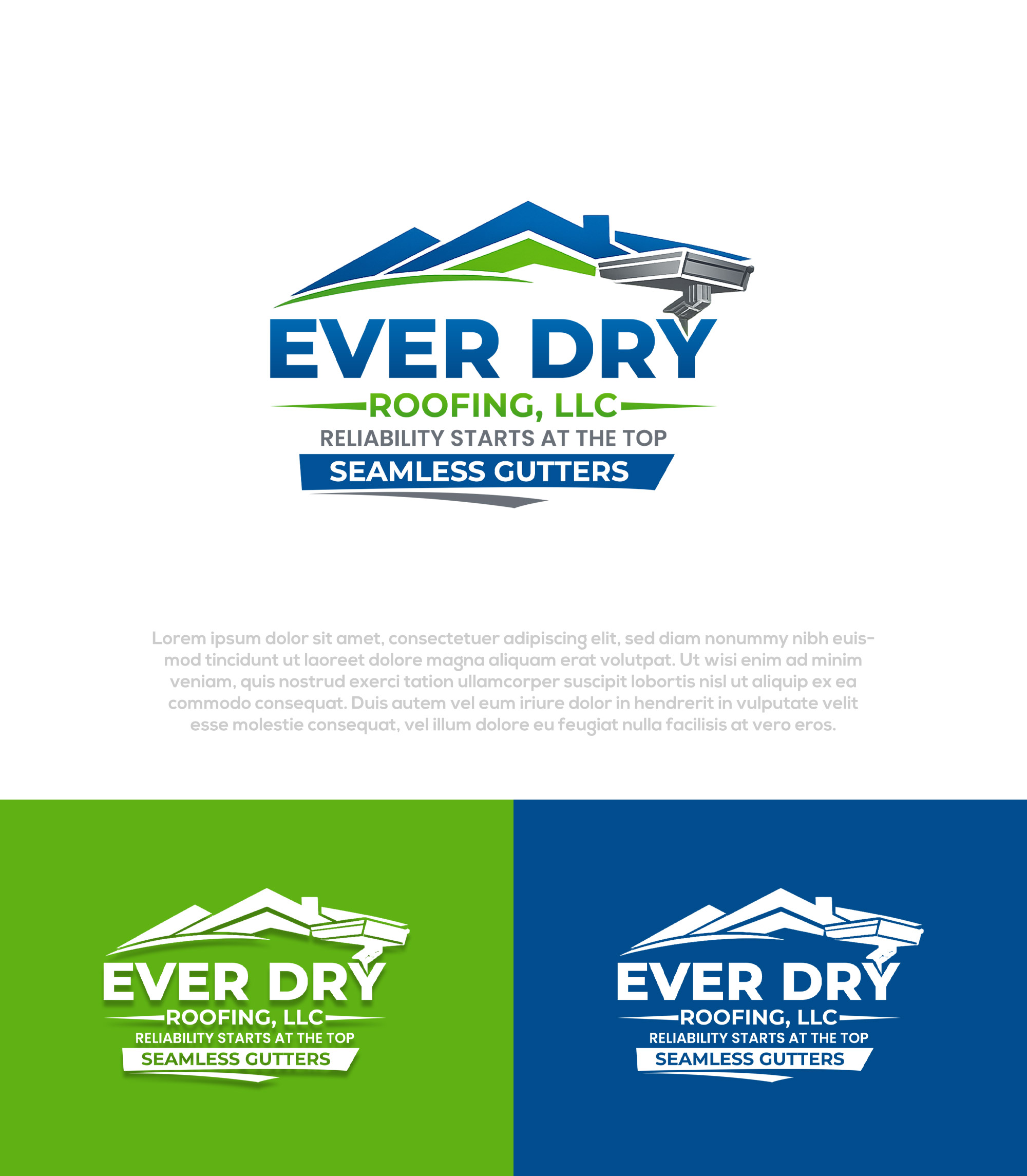 Logo Design by Pilot_DesignR™ for Ever Dry Roofing LLC | Design #36840579