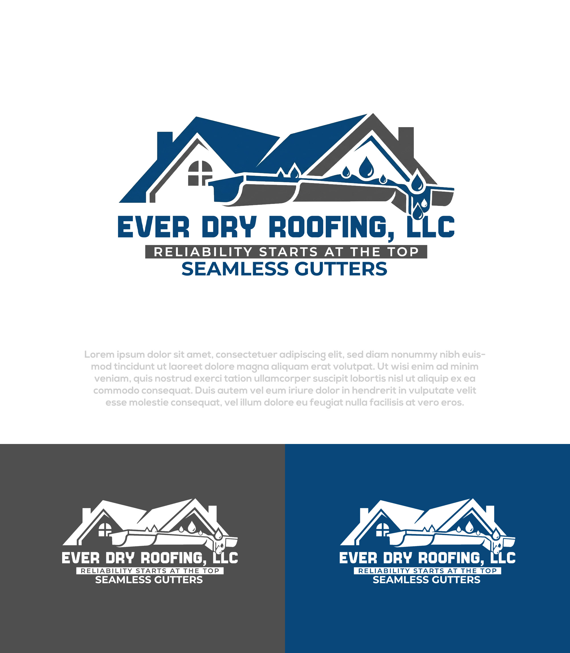 Logo Design by Pilot_DesignR™ for Ever Dry Roofing LLC | Design #36840585