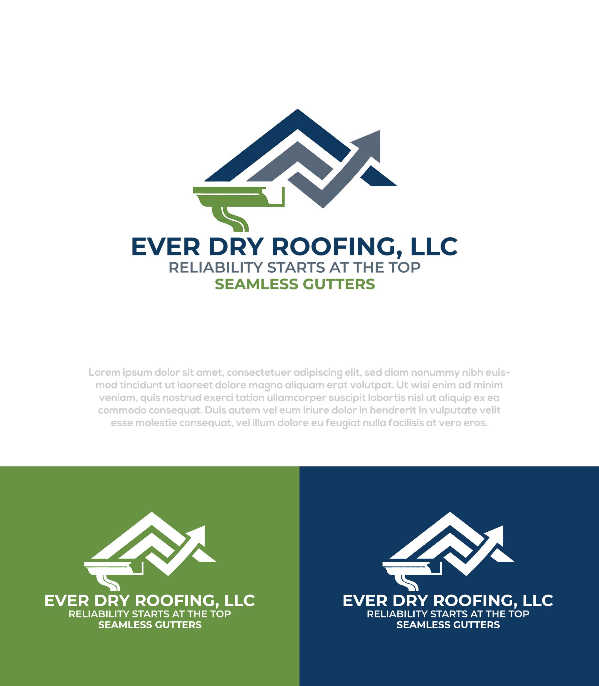 Logo Design by Pilot_DesignR™ for Ever Dry Roofing LLC | Design #36840587