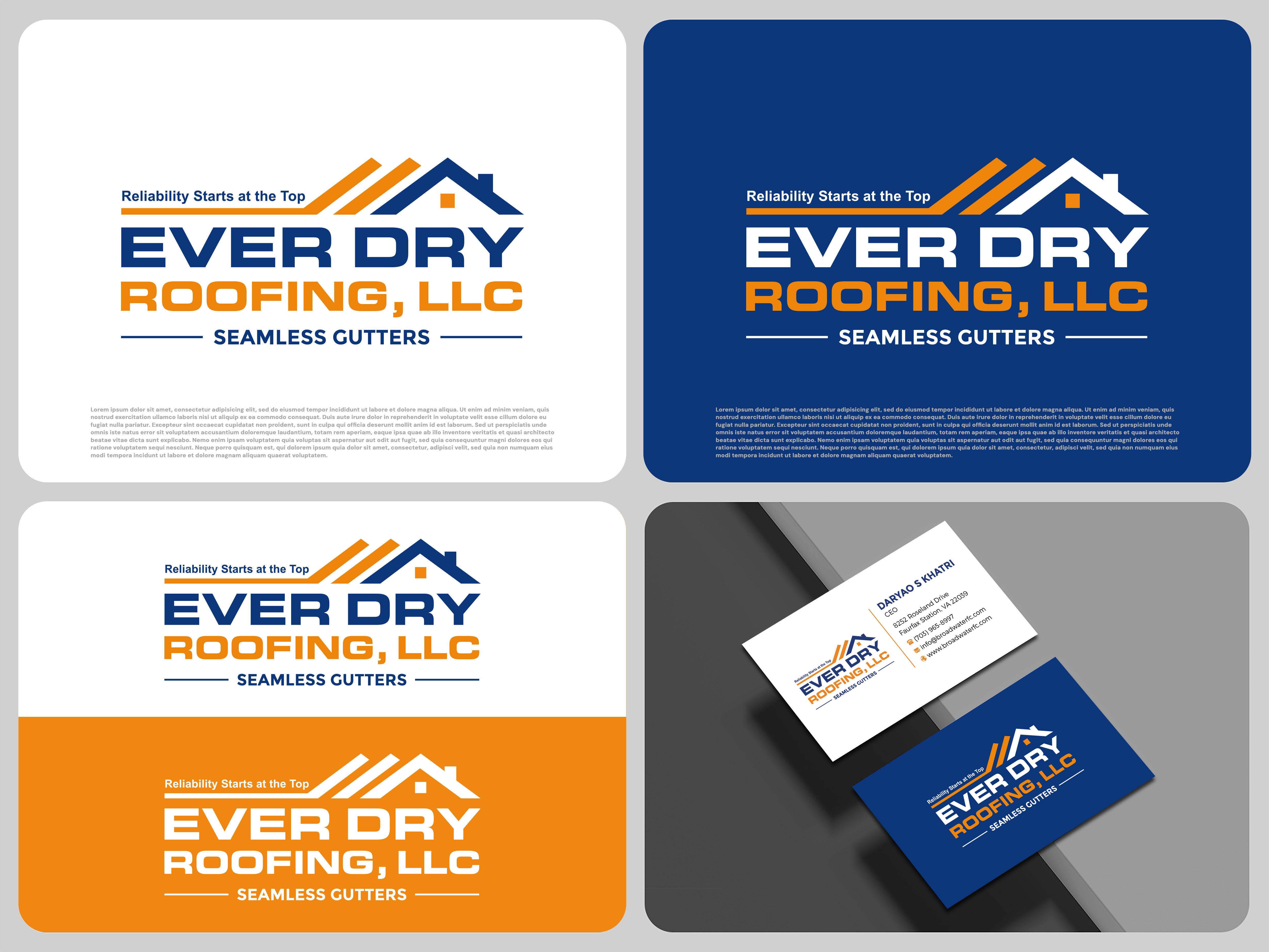 Logo Design by Sabbir_2025 for Ever Dry Roofing LLC | Design #36840889
