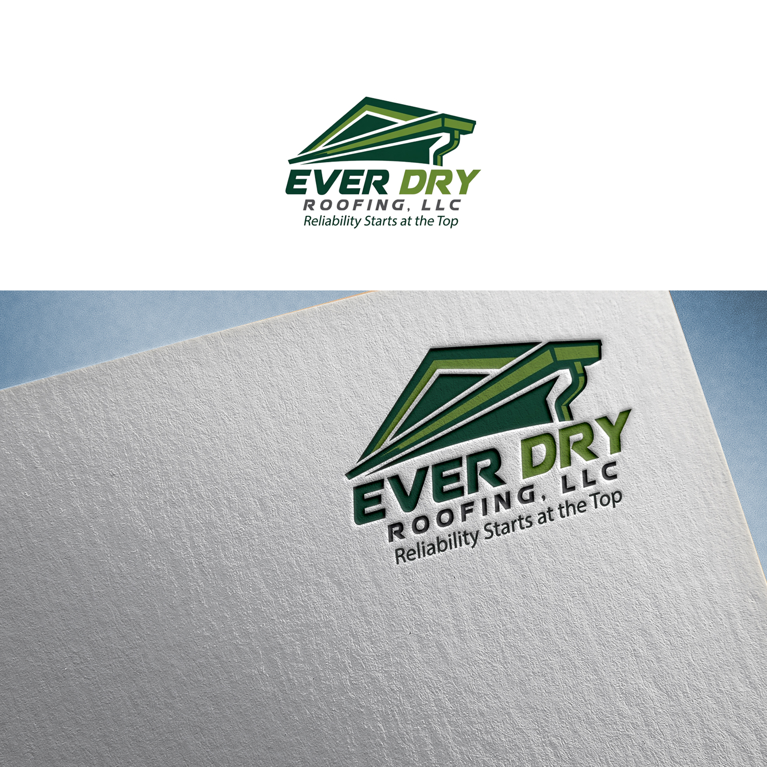 Logo Design by zoniee Creations for Ever Dry Roofing LLC | Design #36839781