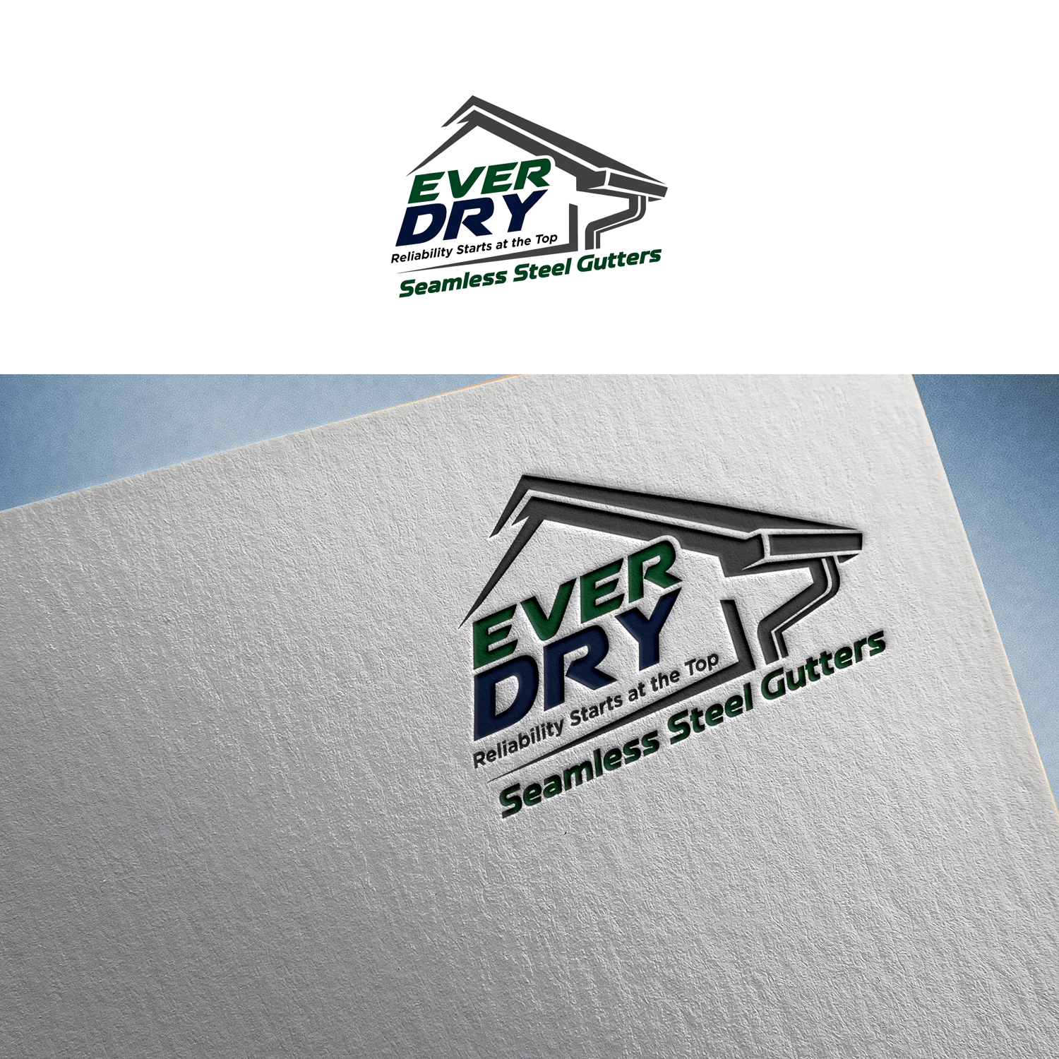 Logo Design by zoniee Creations for Ever Dry Roofing LLC | Design #36839783