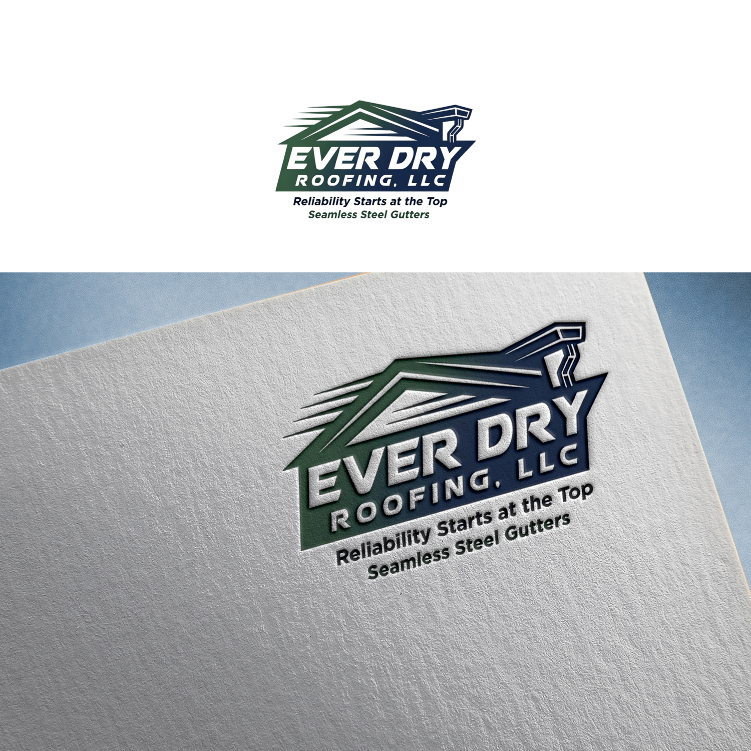 Logo Design by zoniee Creations for Ever Dry Roofing LLC | Design #36839785