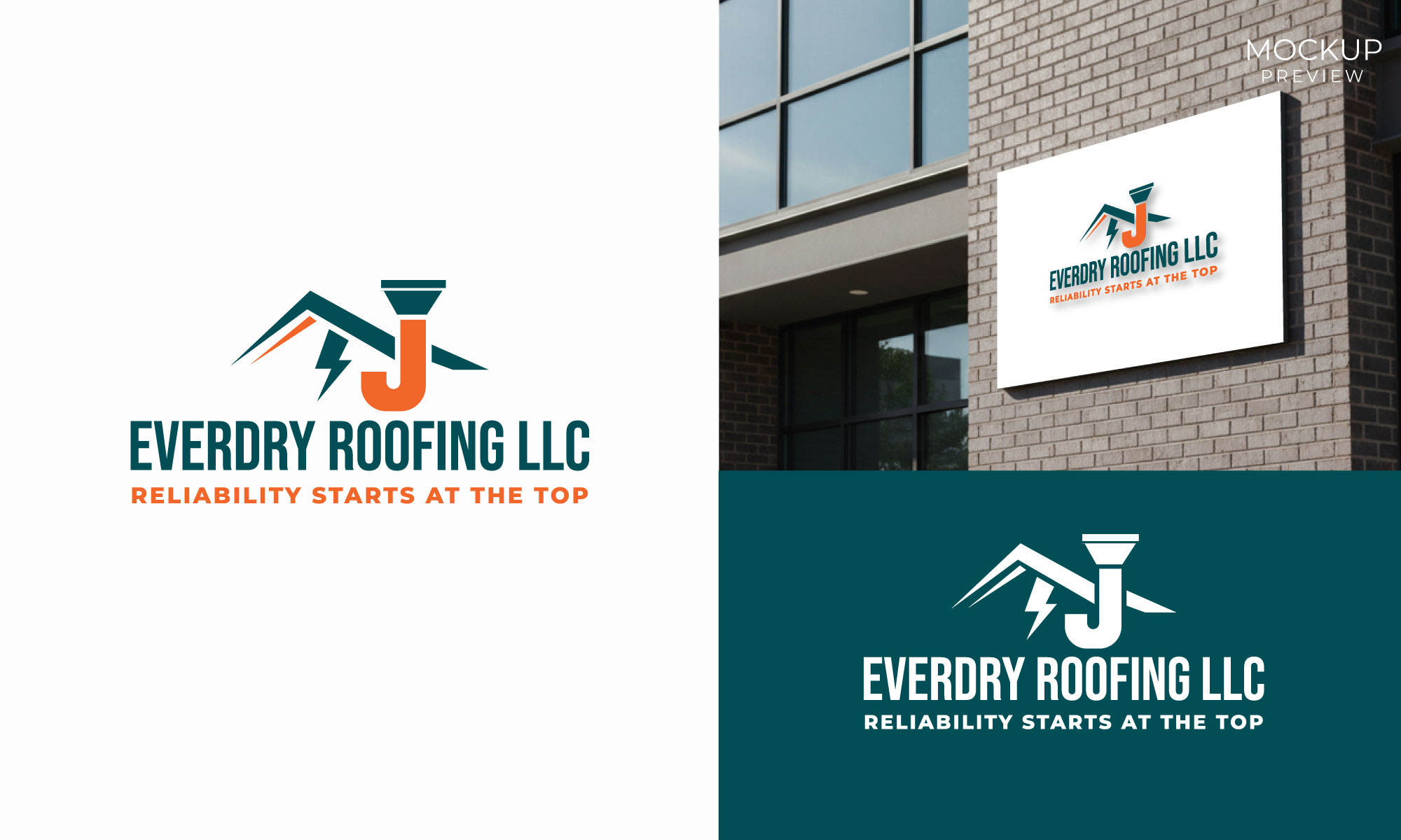Logo Design by UAD DESIGNS for Ever Dry Roofing LLC | Design #36850924