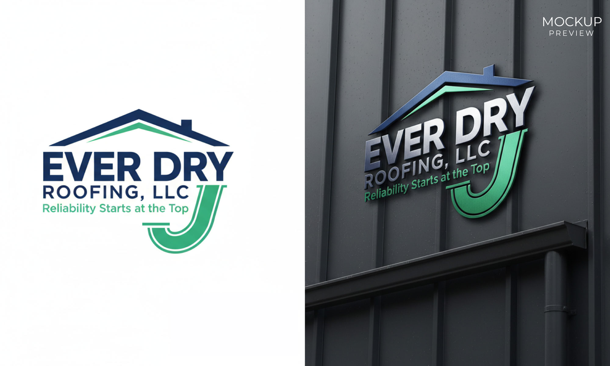 Logo Design by UAD DESIGNS for Ever Dry Roofing LLC | Design #36850926