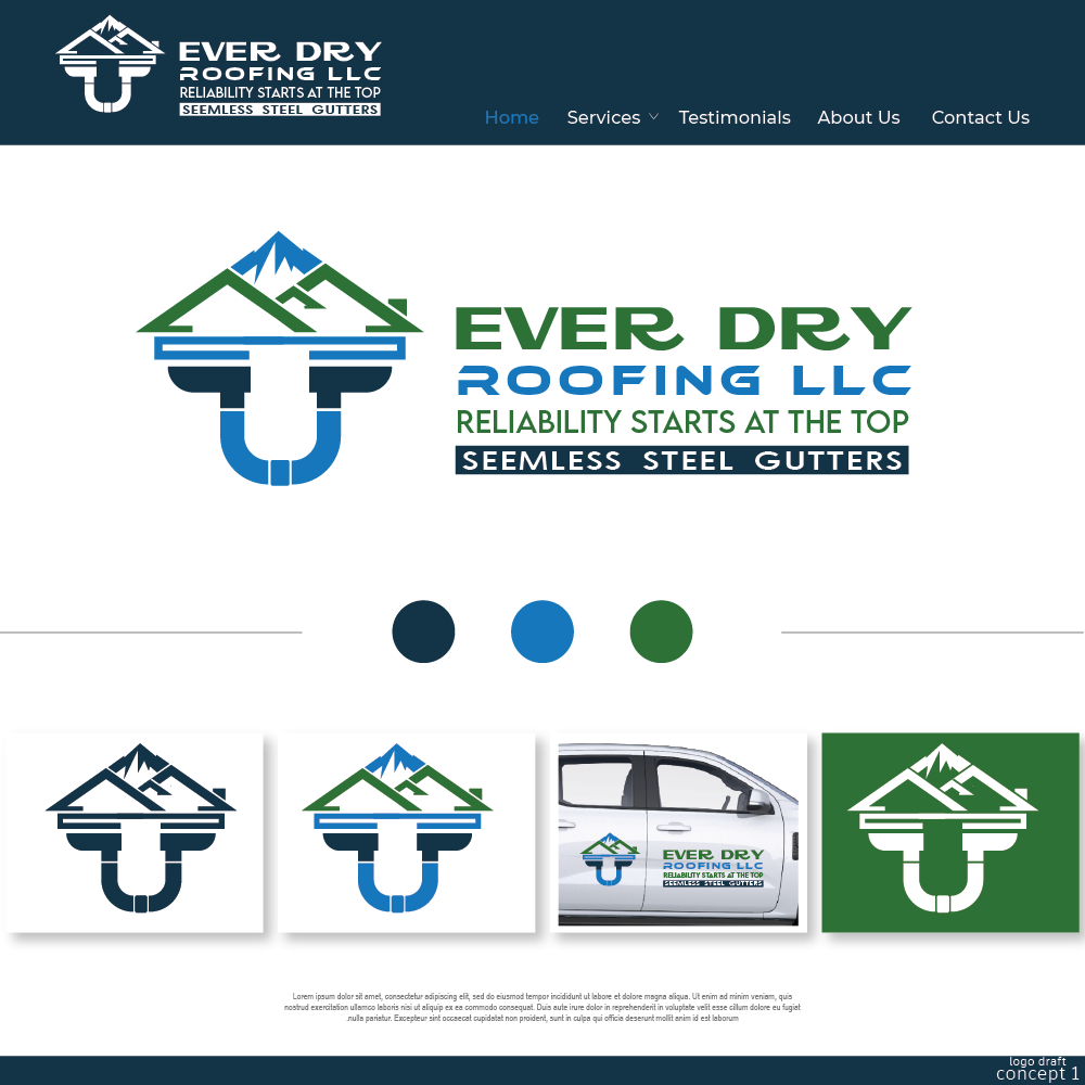 Logo Design by MA_Creations for Ever Dry Roofing LLC | Design #36843259