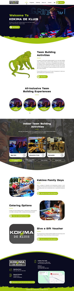 Web Design by pb for Kokima corporate events - BE 0863.243.085 | Design: #36850012