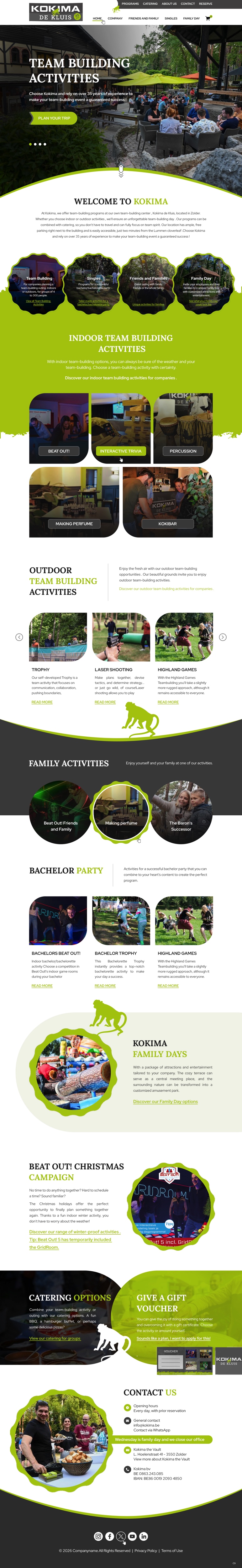 Web Design by pb for Kokima corporate events - BE 0863.243.085 | Design #36850013