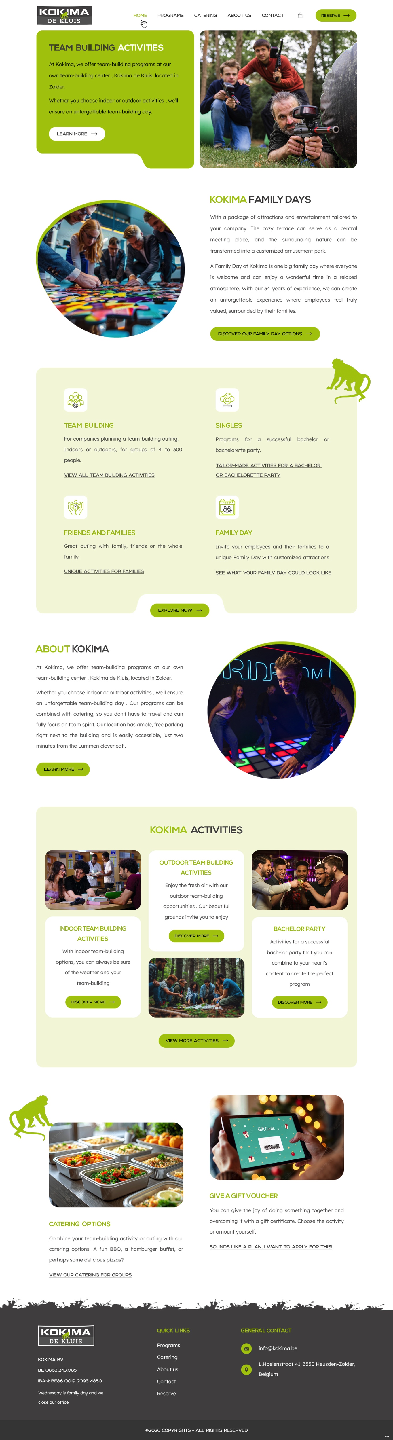 Web Design by pb for Kokima corporate events - BE 0863.243.085 | Design #36850015