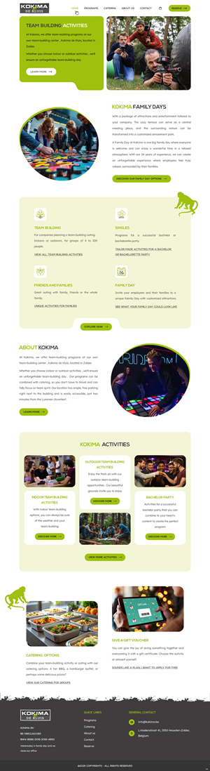 Web Design by pb for Kokima corporate events - BE 0863.243.085 | Design: #36850015