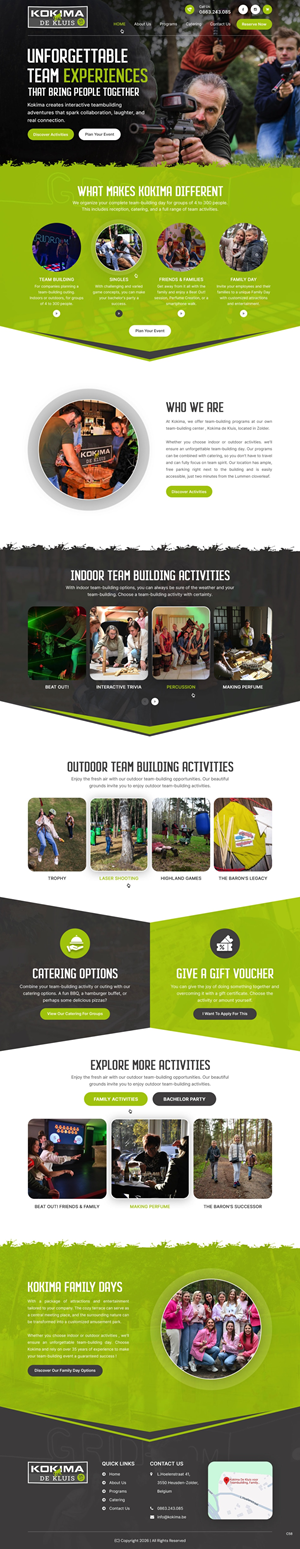 Web Design by pb for Kokima corporate events - BE 0863.243.085 | Design: #36850016