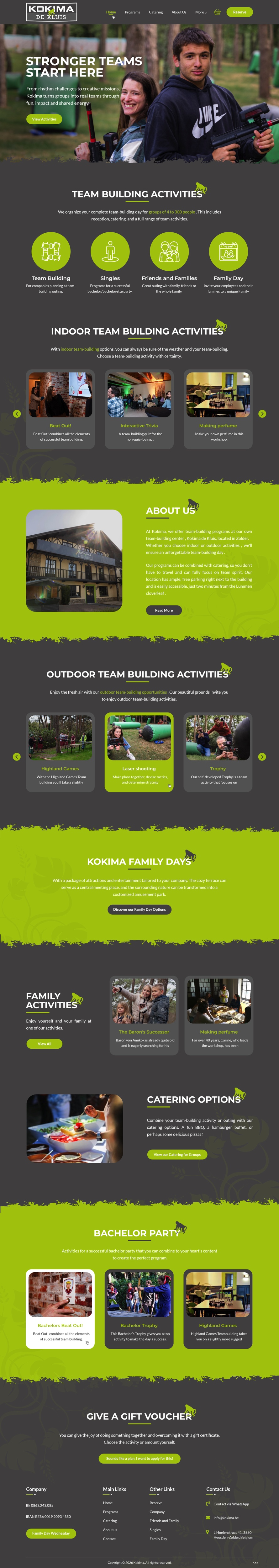 Web Design by pb for Kokima corporate events - BE 0863.243.085 | Design #36850021