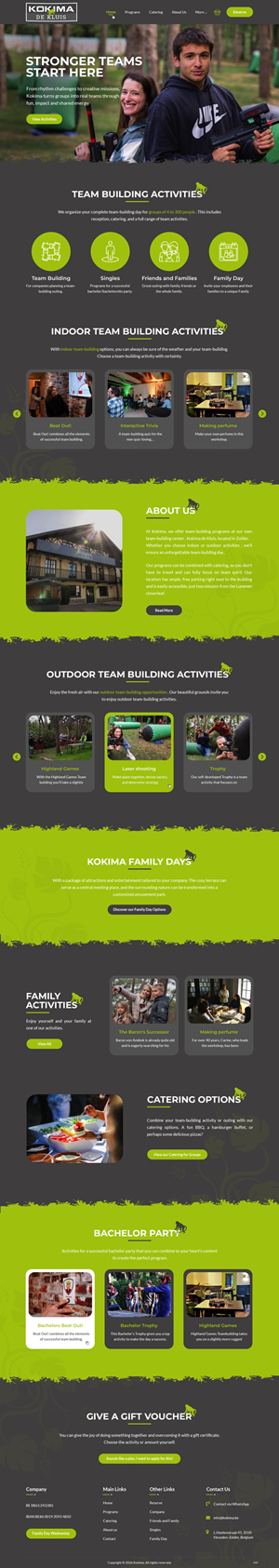 Web Design by pb for Kokima corporate events - BE 0863.243.085 | Design: #36850021
