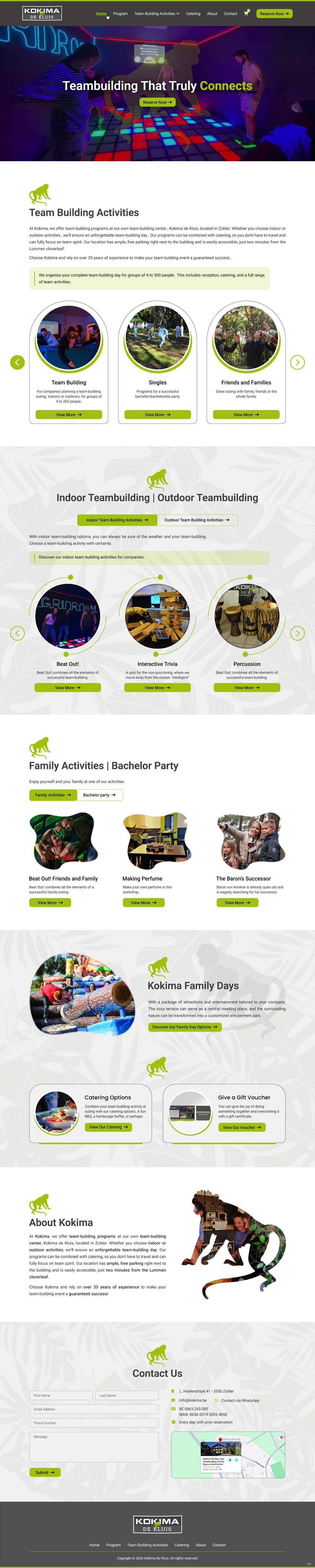 Web Design by pb for Kokima corporate events - BE 0863.243.085 | Design #36850022