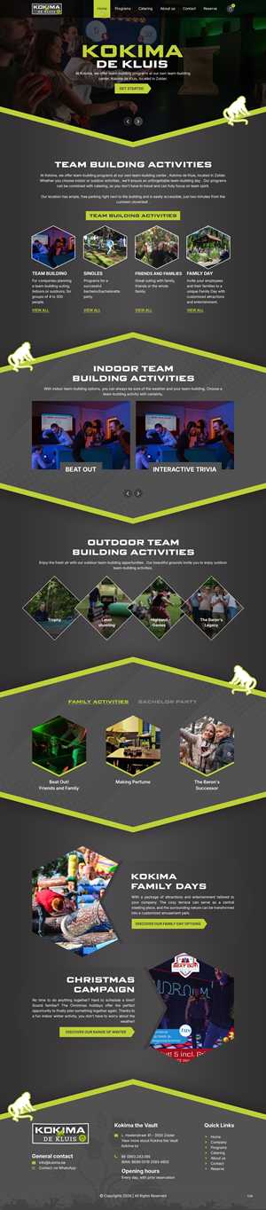 Web Design by pb for Kokima corporate events - BE 0863.243.085 | Design: #36850023
