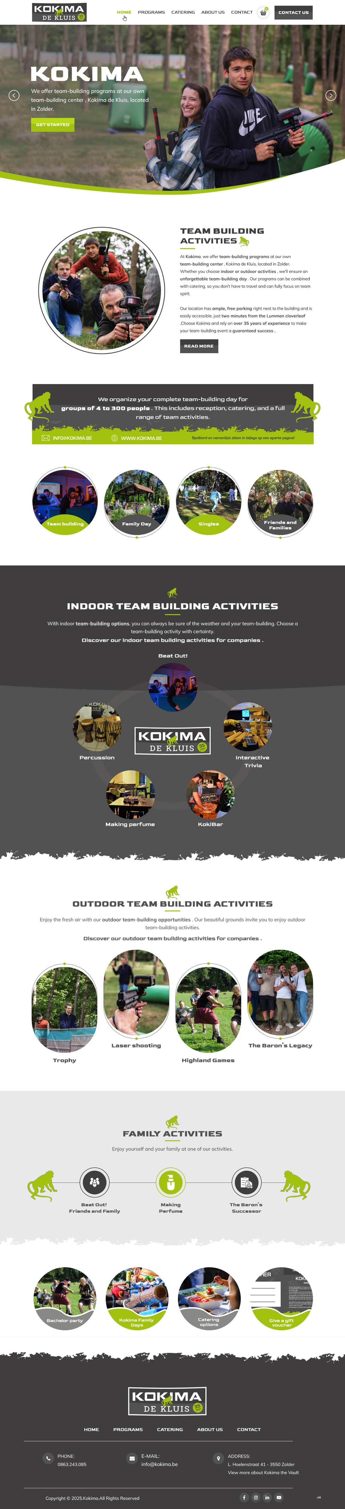 Web Design by pb for Kokima corporate events - BE 0863.243.085 | Design #36850031