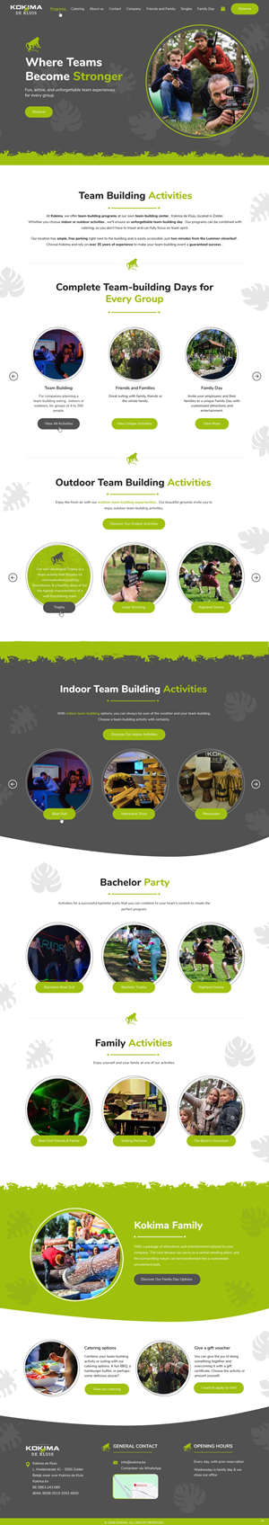 Web Design by pb for Kokima corporate events - BE 0863.243.085 | Design: #36856135