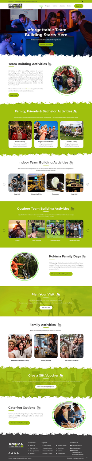 Web Design by pb for Kokima corporate events - BE 0863.243.085 | Design: #36856137