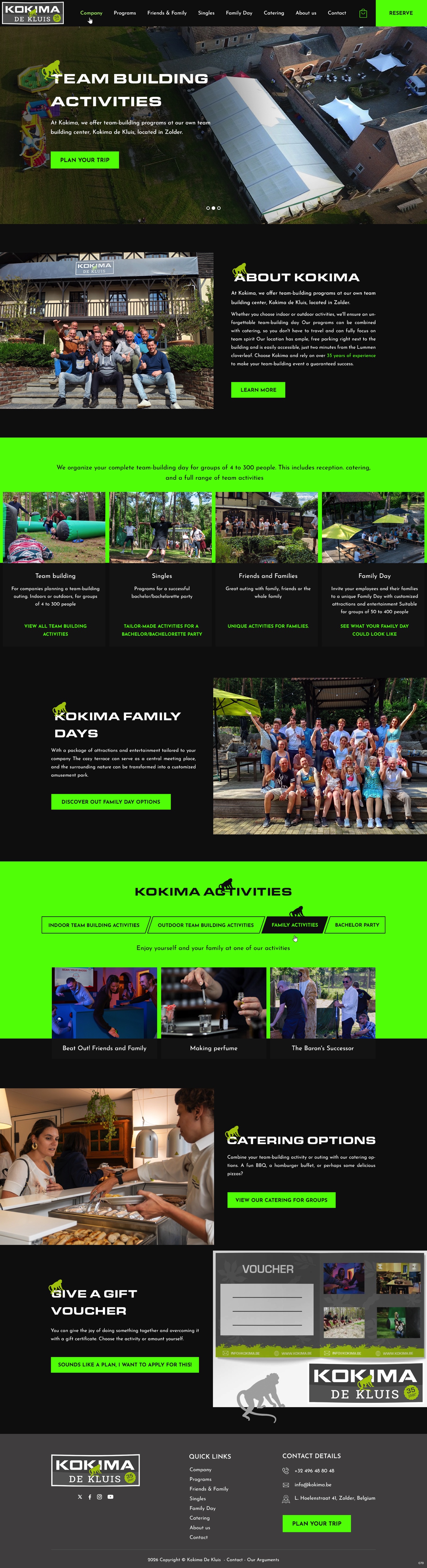 Web Design by pb for Kokima corporate events - BE 0863.243.085 | Design #36856138
