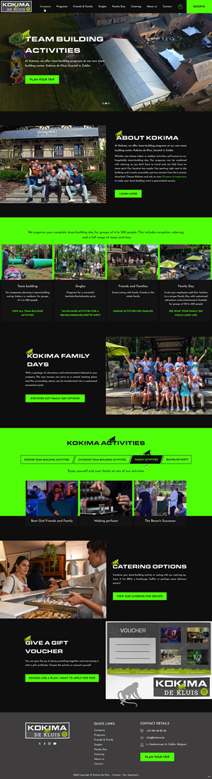 Web Design by pb for Kokima corporate events - BE 0863.243.085 | Design: #36856138
