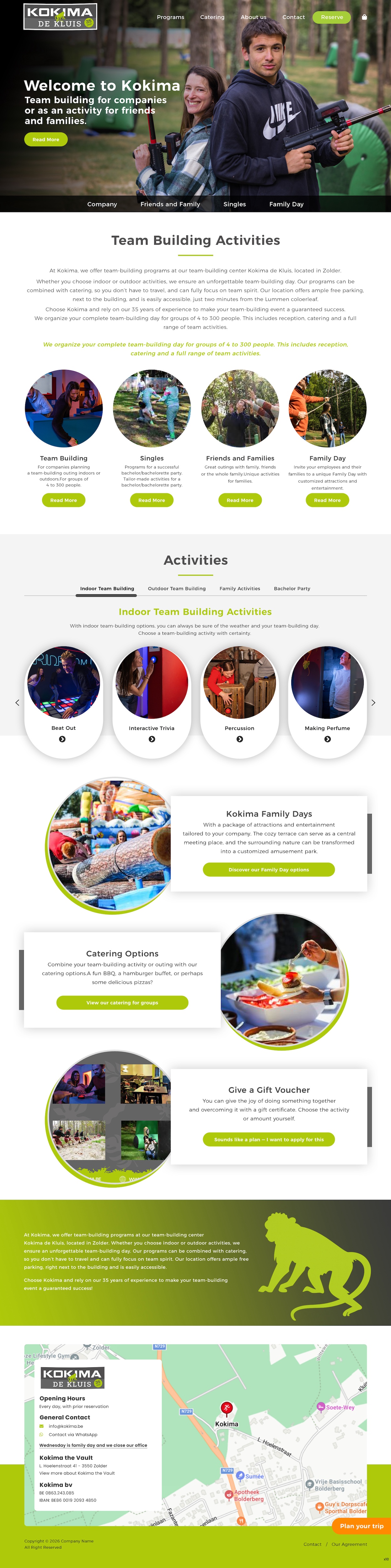 Web Design by pb for Kokima corporate events - BE 0863.243.085 | Design #36862206